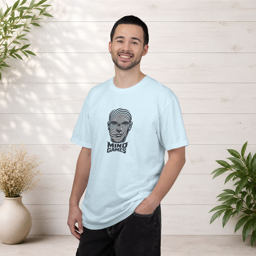 Mind Games T‑Shirt — Optical Illusion Head Graphic Tee