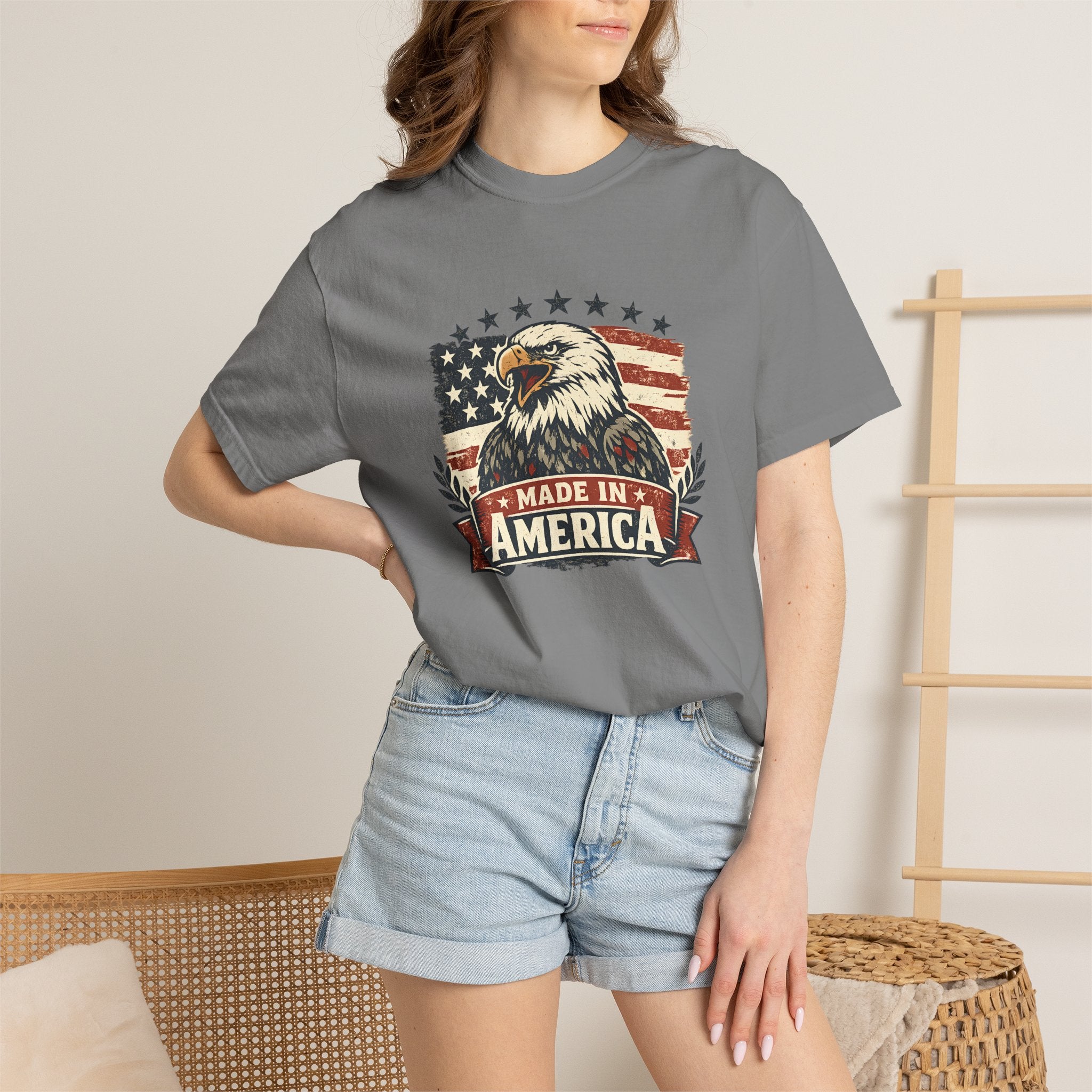 Made in America Eagle T-Shirt — Patriotic USA Flag Graphic Tee