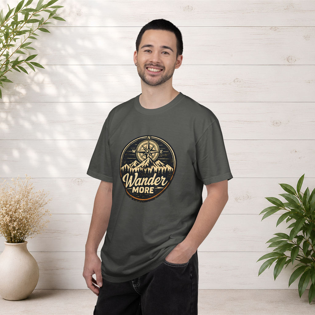 Wander More T-Shirt — Adventure Compass Graphic Tee