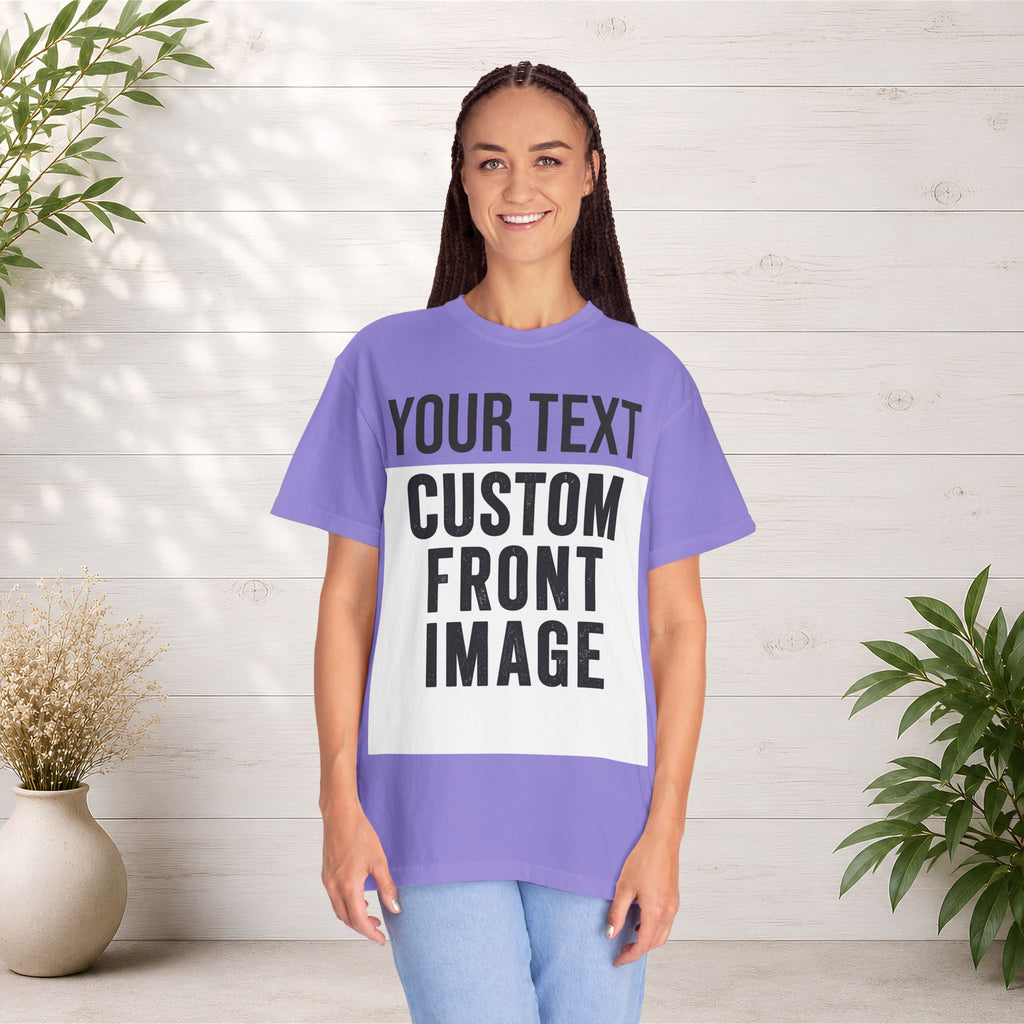 Custom Front Print T-Shirt — Personalized Text & Image Tee