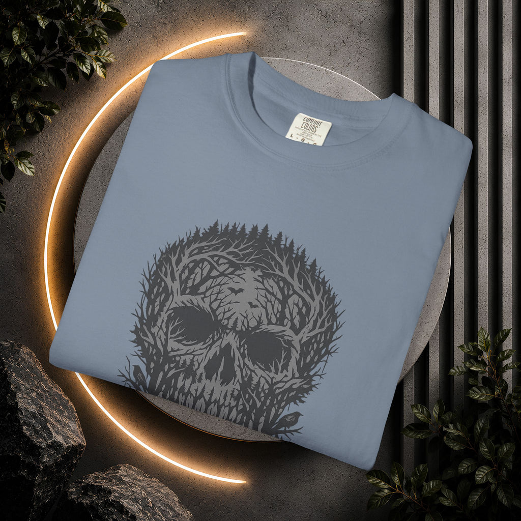 Skull Forest T-Shirt — Grunge Skull Graphic Tee