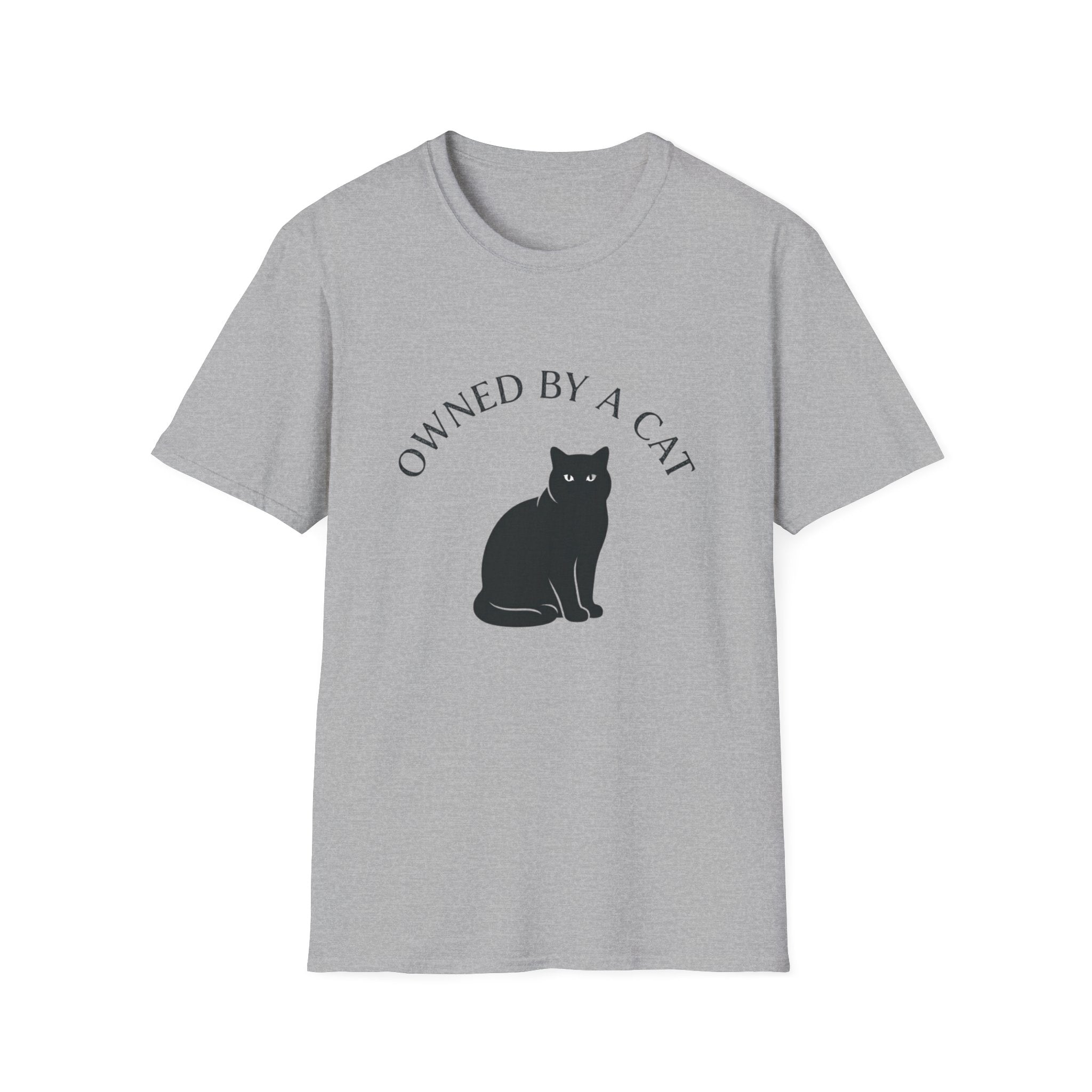 Owned By A Cat T-Shirt | Cat Silhouette Tee, Cat Lover Shirt