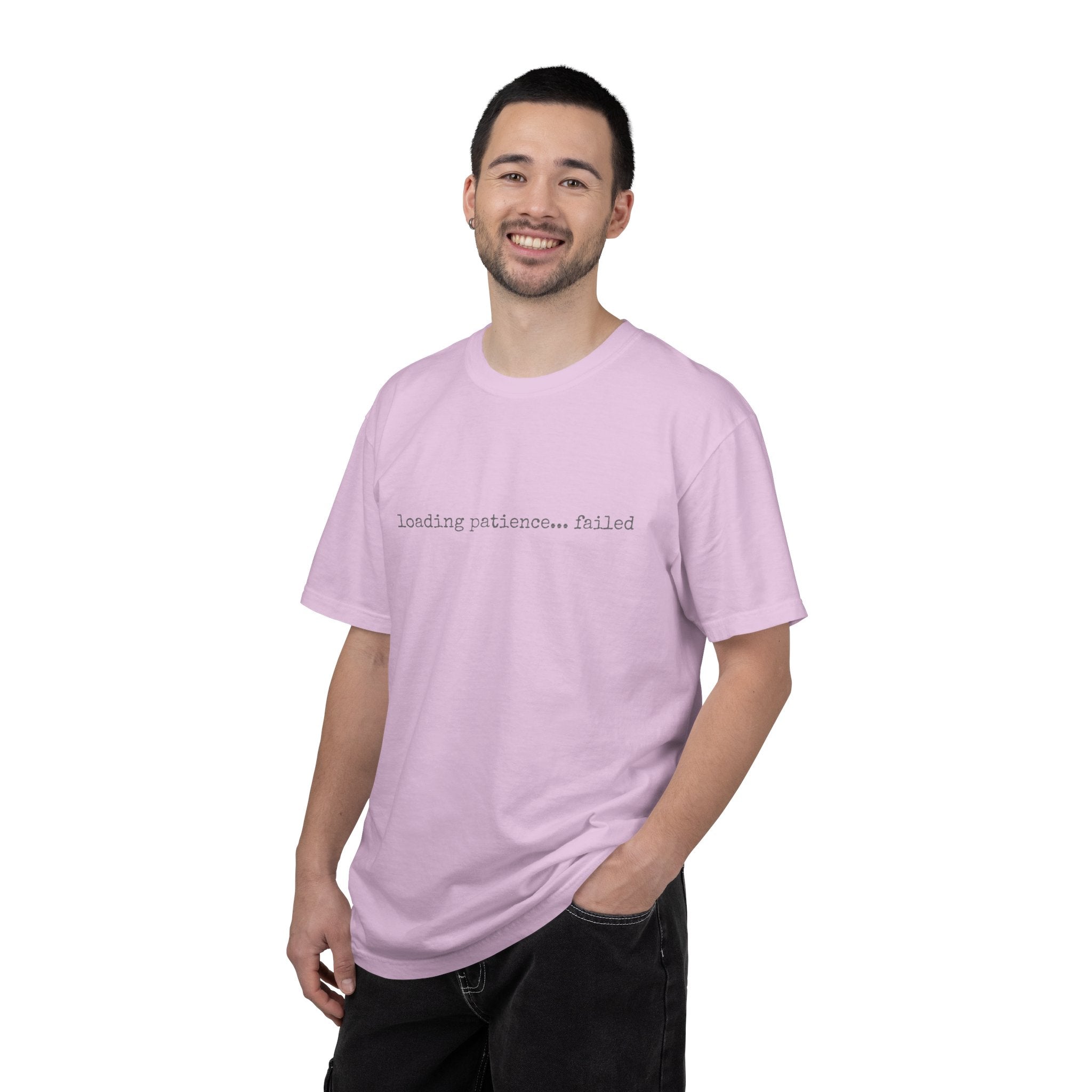 loading patience... failed T-Shirt | Minimalist Text Tee