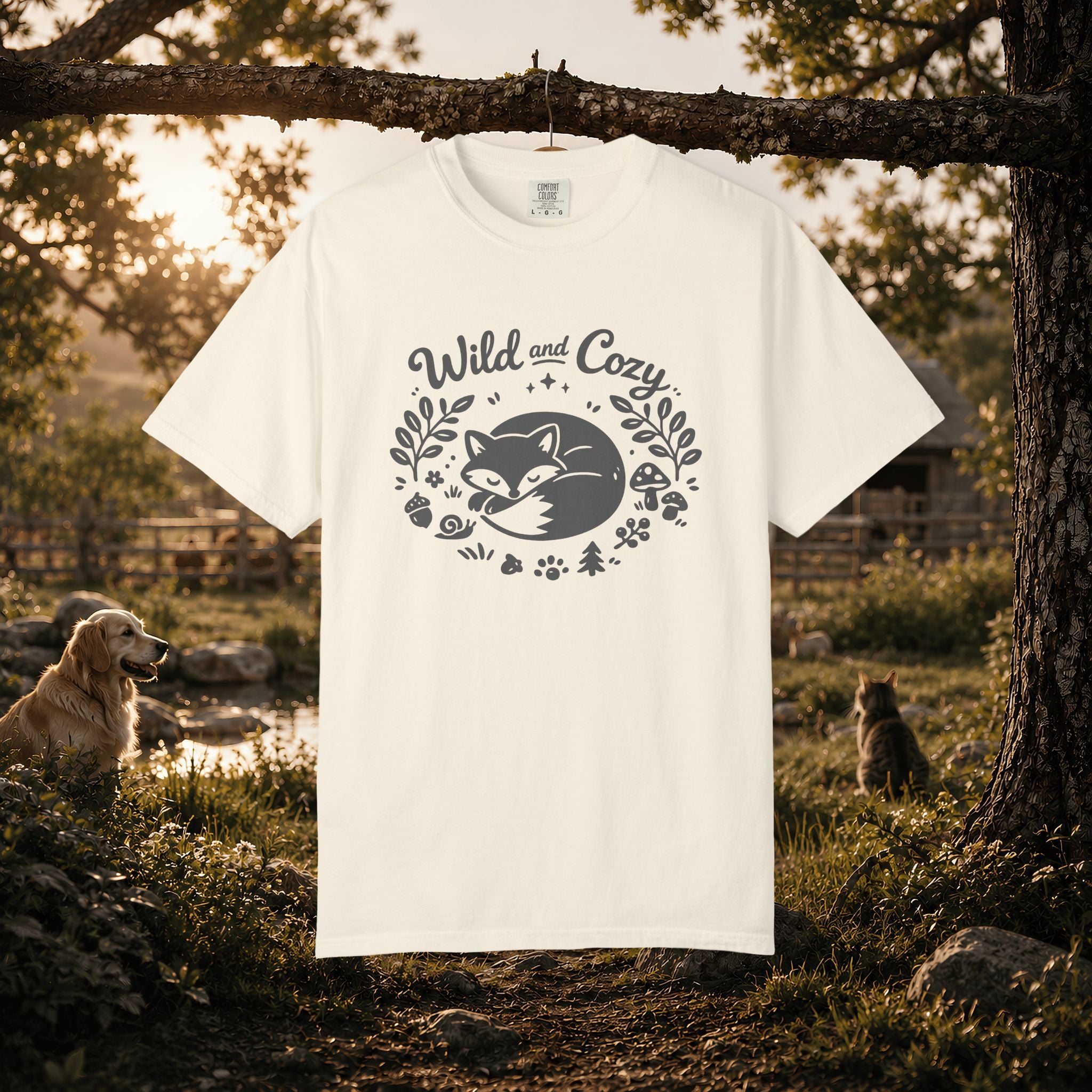 "Wild and Cozy" Fox Graphic T-Shirt