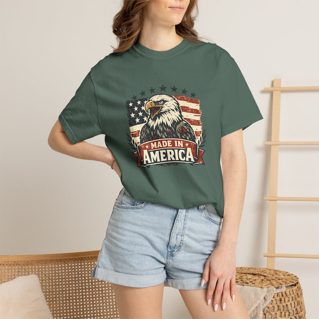 Made in America Eagle T-Shirt — Patriotic USA Flag Graphic Tee