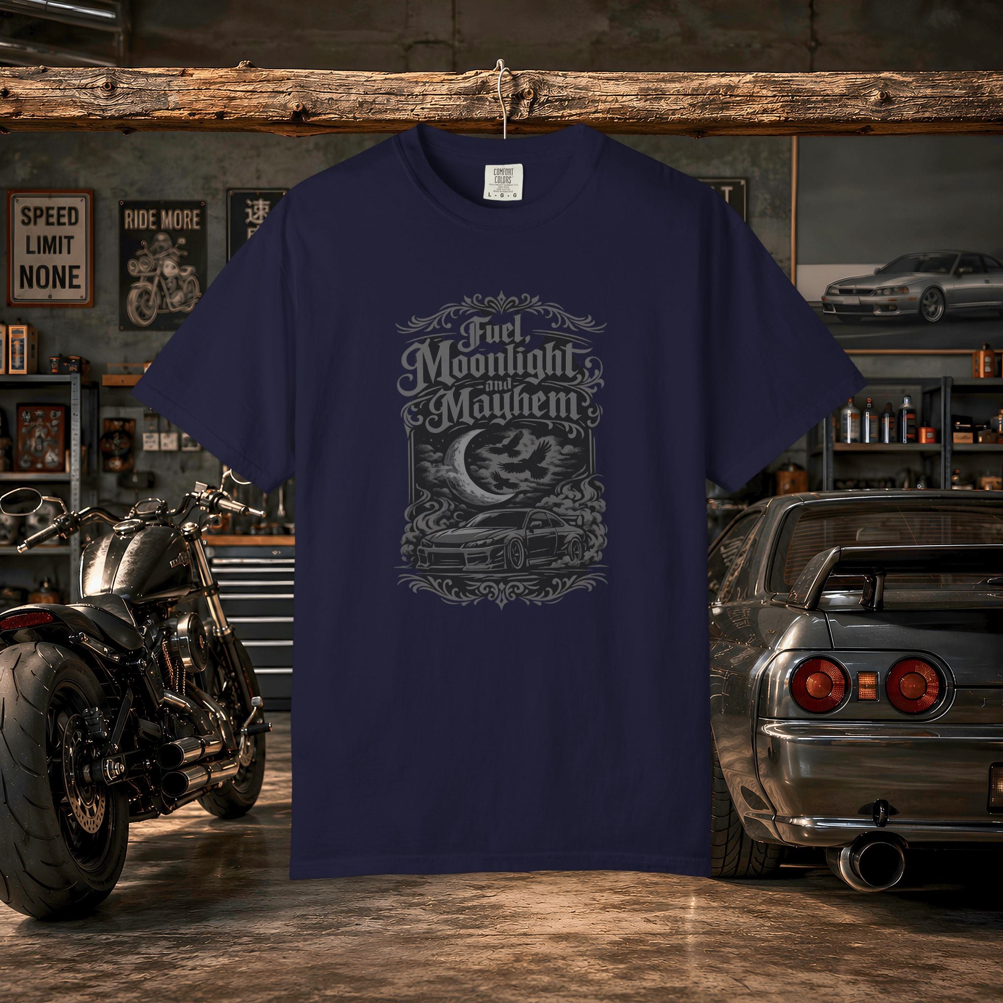 Fuel, Moonlight, Mayhem Car Graphic T-Shirt