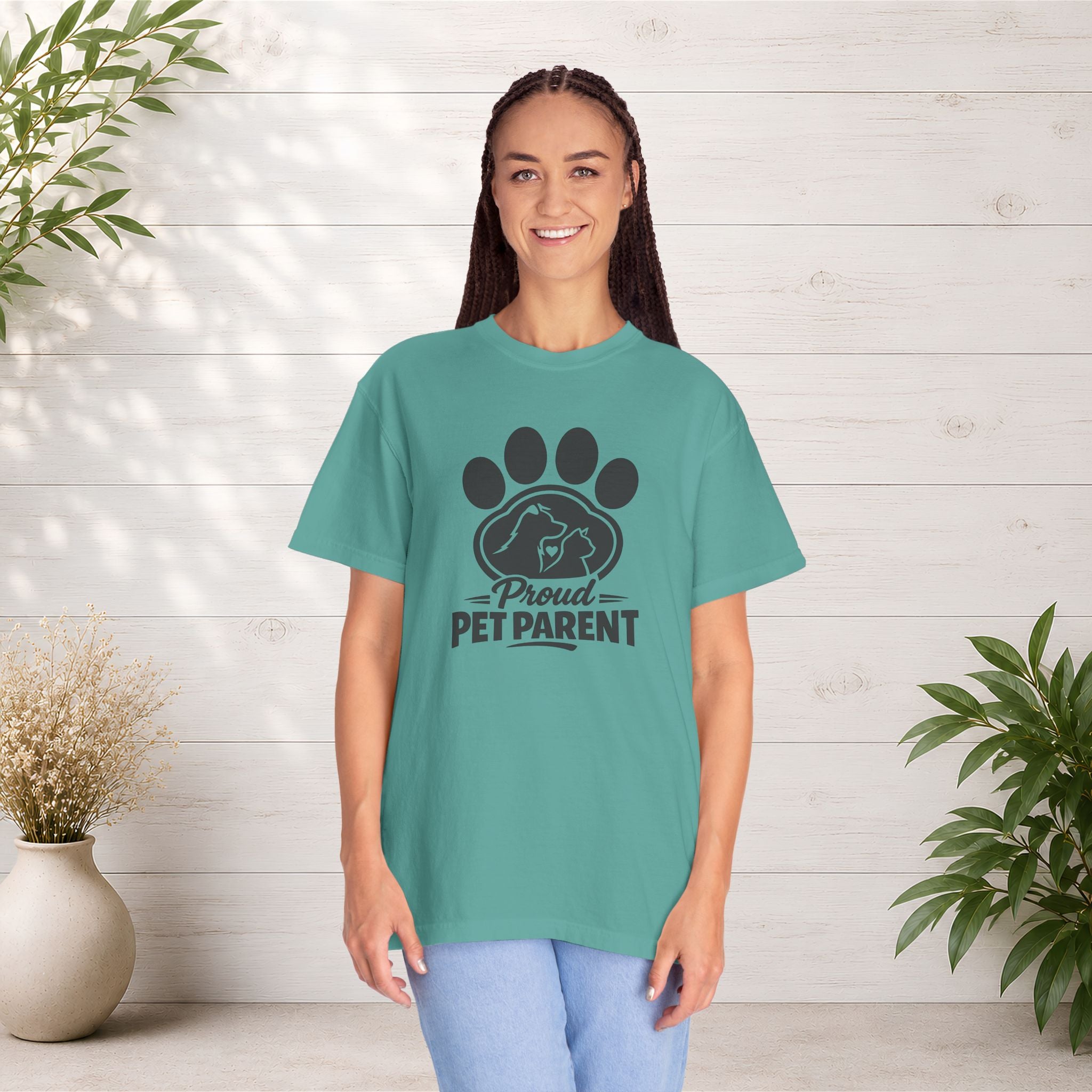 Proud Pet Parent T-Shirt — Paw Print Dog & Cat Shirt for Animal Lovers