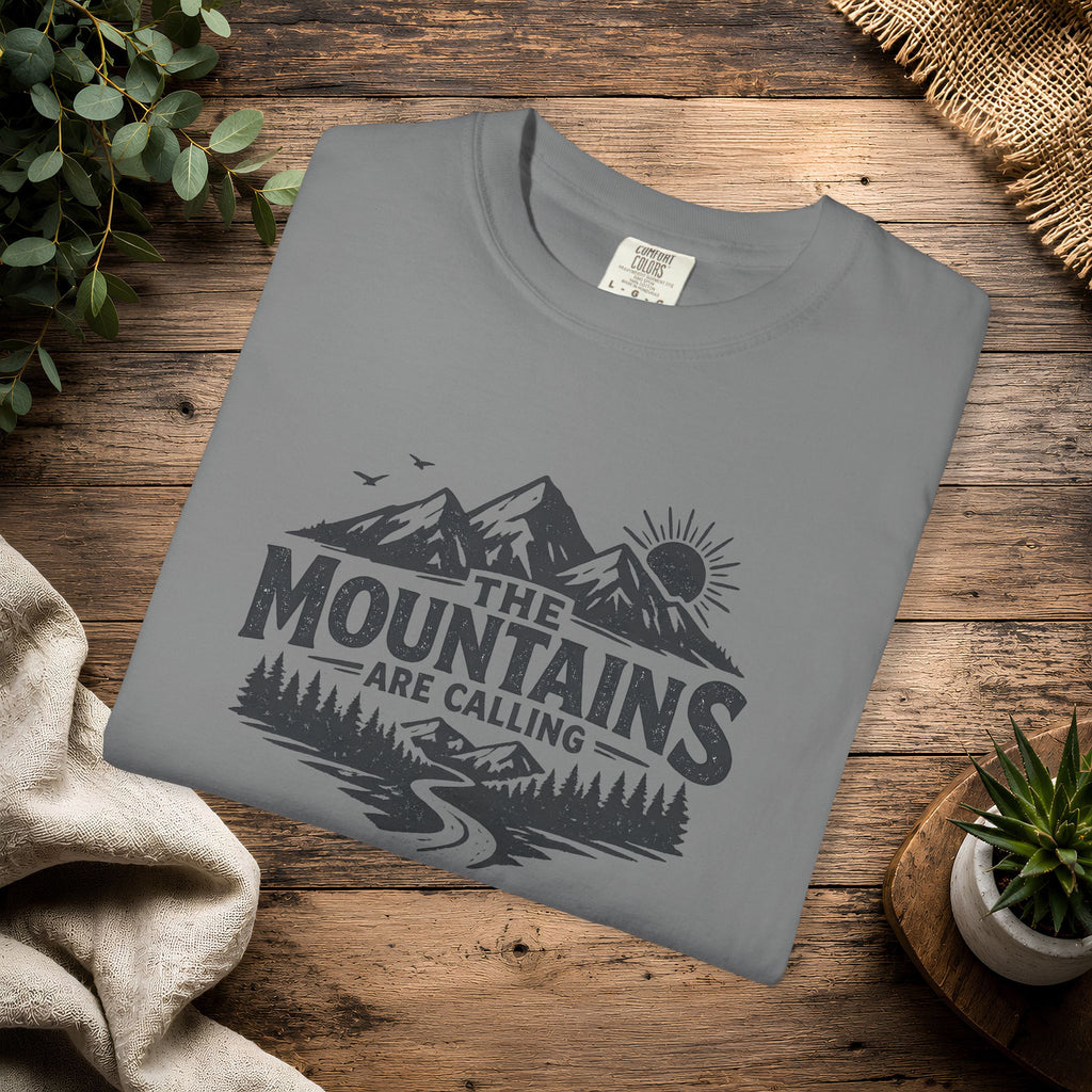 Mountains Are Calling T-Shirt — Outdoor Adventure Graphic Tee