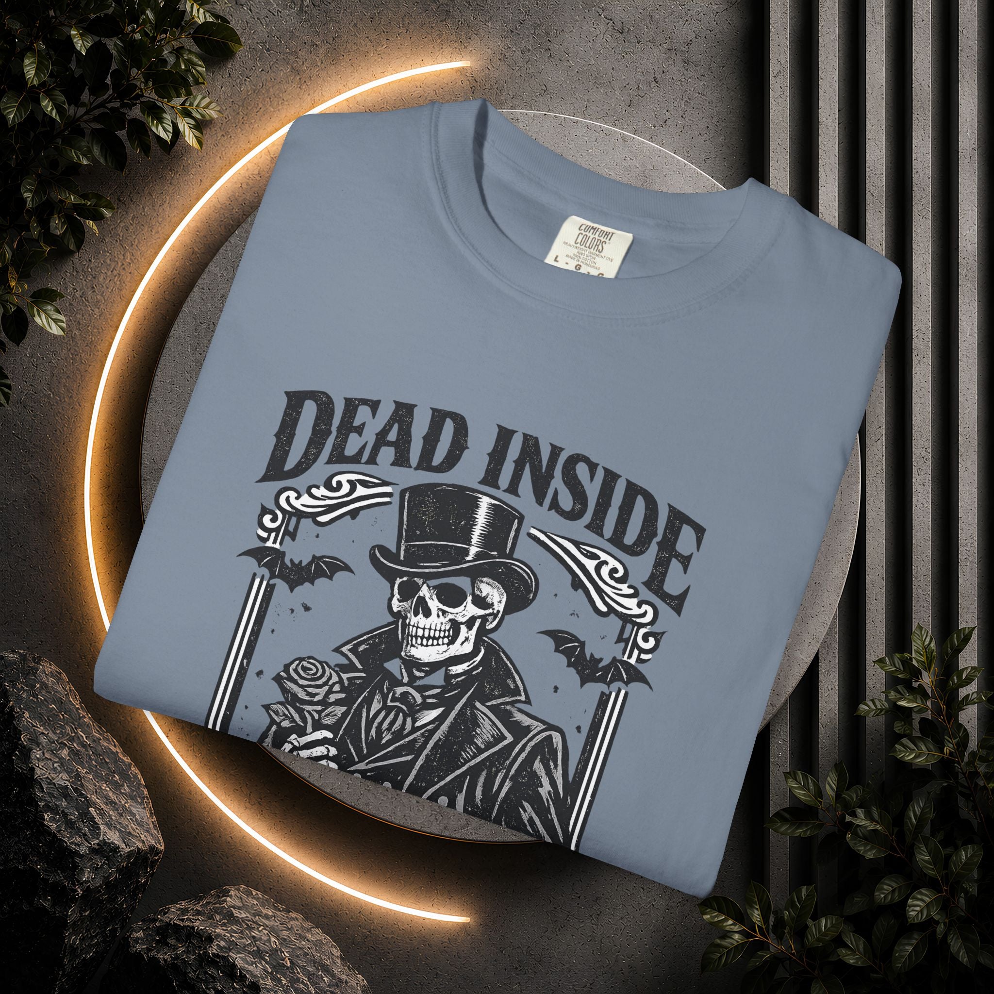 Dead Inside But Well Dressed T-Shirt — Gothic Skeleton Vintage Graphic Tee