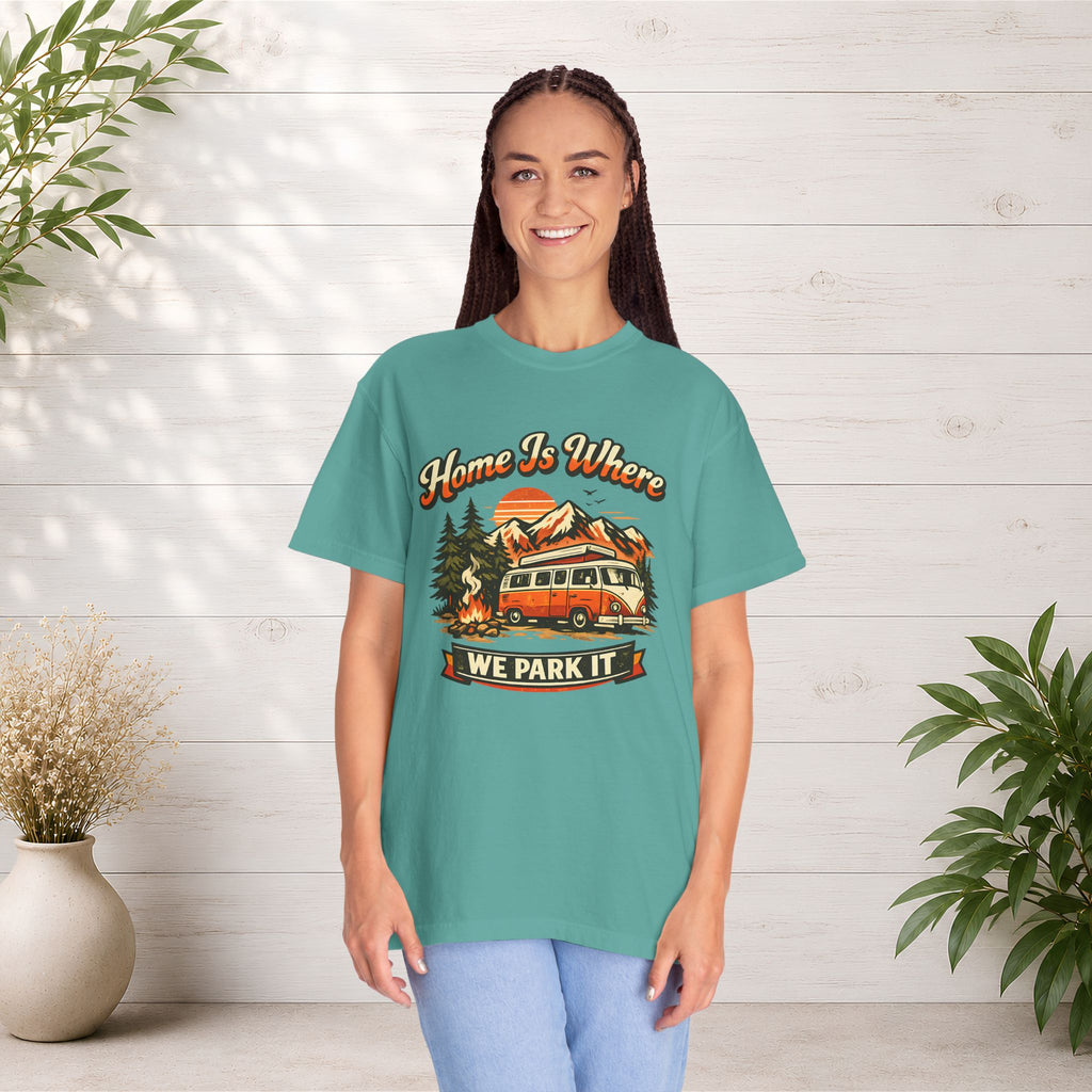 "Home Is Where We Park It" Camper Van Graphic Tee