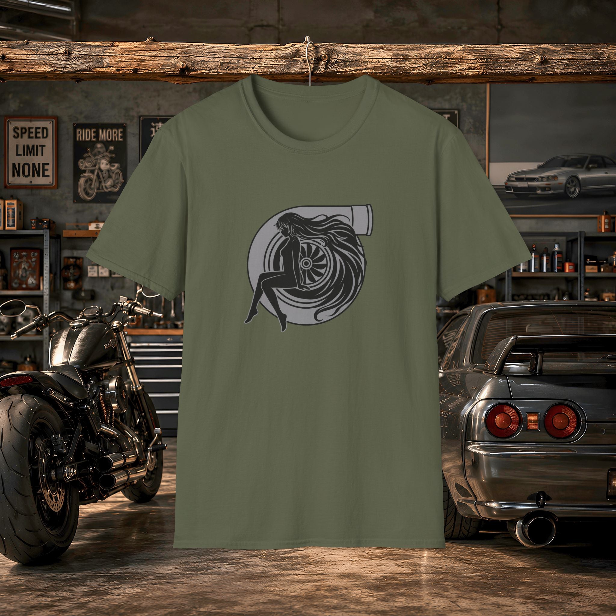 Turbo Heart Girl graphic T-Shirt | Racing Turbo design