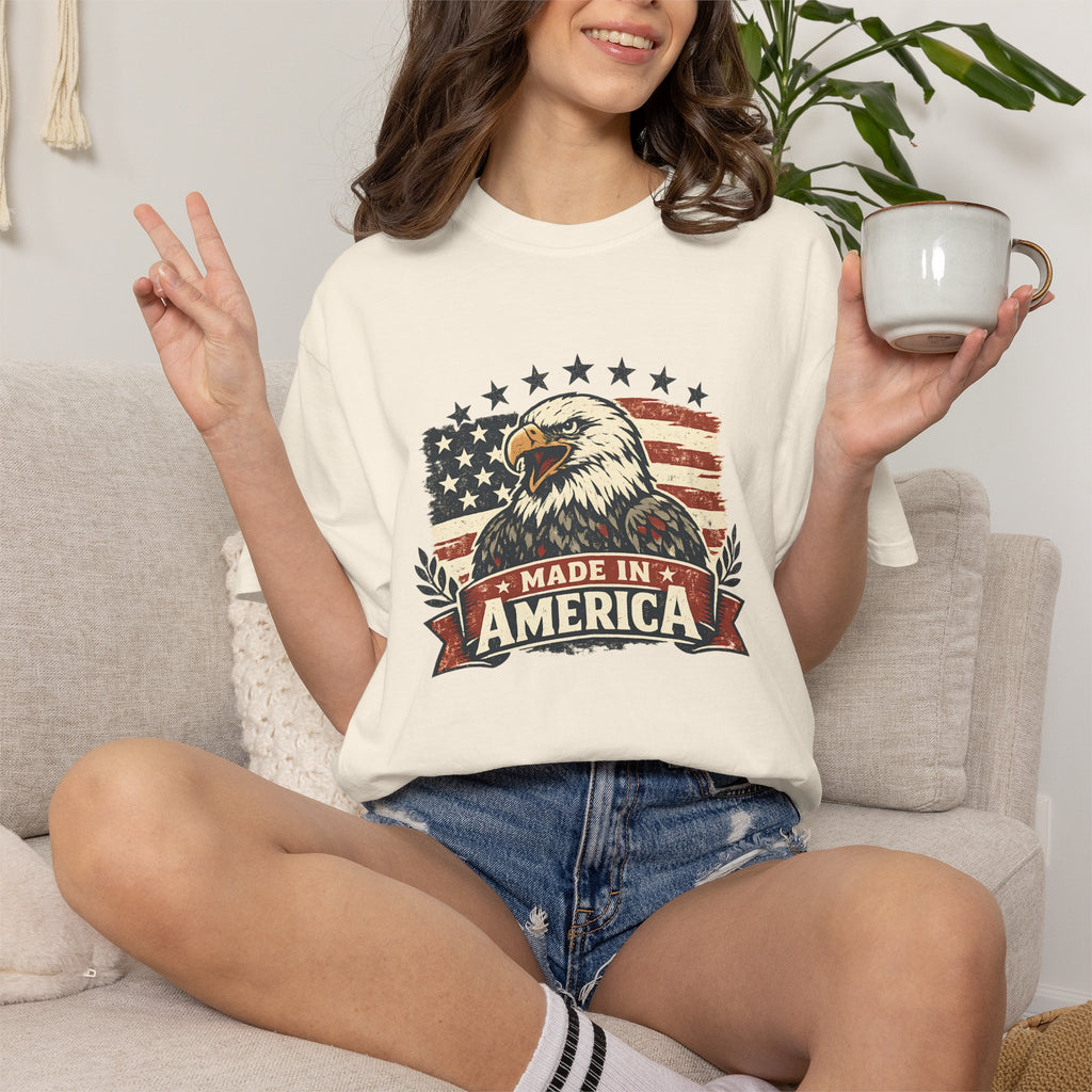 Made in America Eagle T-Shirt — Patriotic USA Flag Graphic Tee