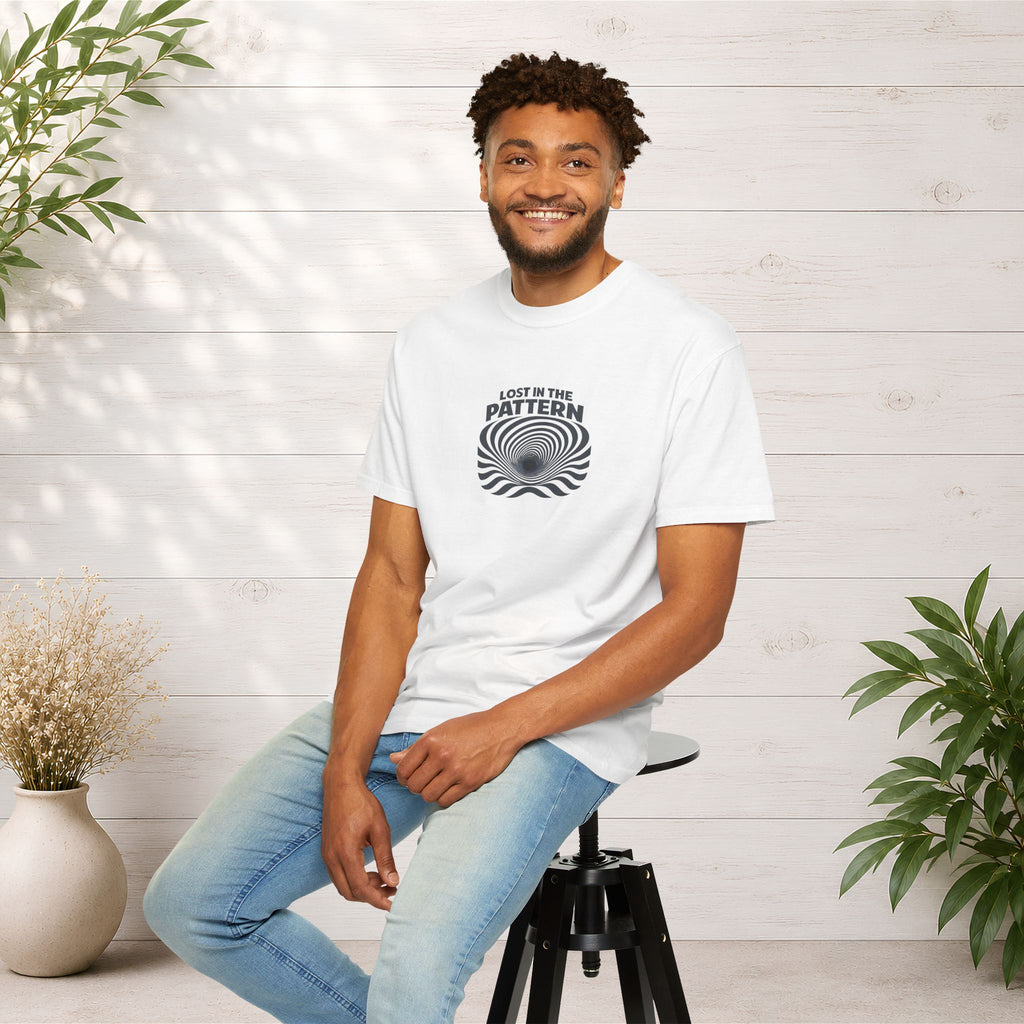 Lost in the Pattern T‑Shirt — Optical Illusion Graphic Tee