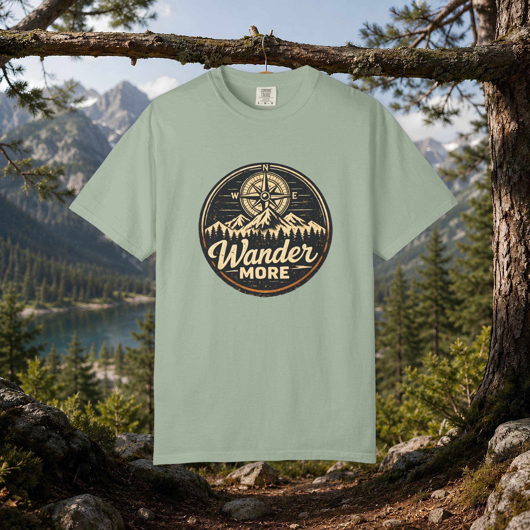 Wander More T-Shirt — Adventure Compass Graphic Tee