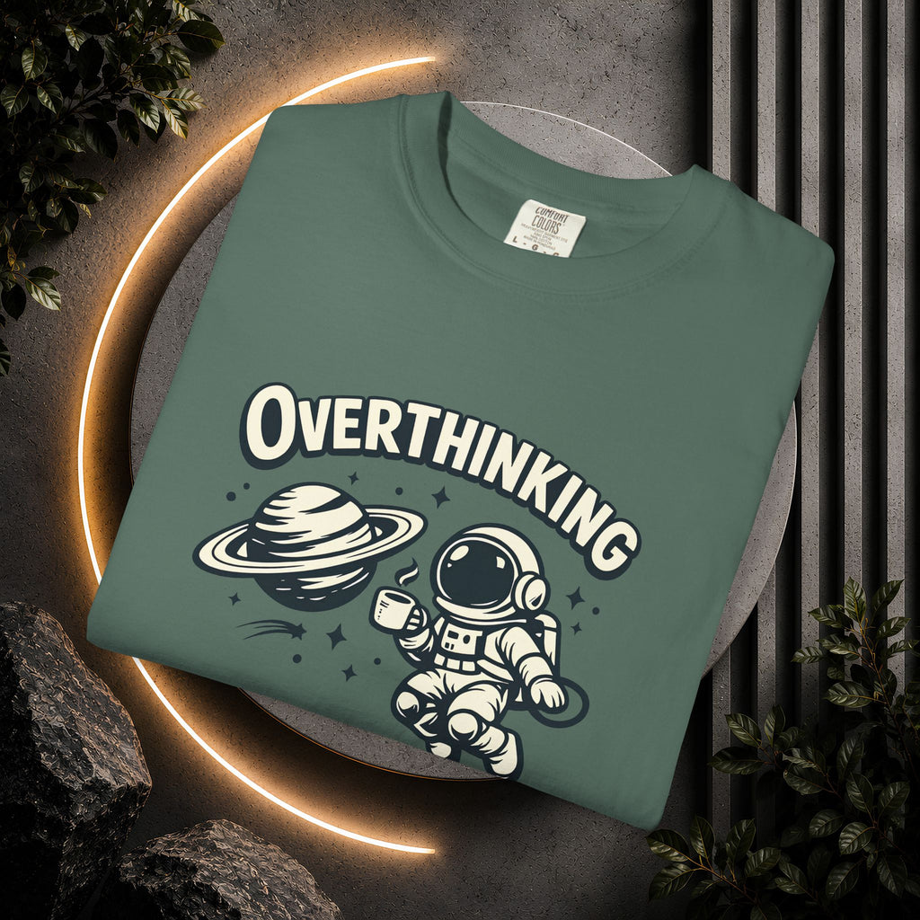 Overthinking In Orbit T-Shirt — Cute Astronaut Graphic Tee