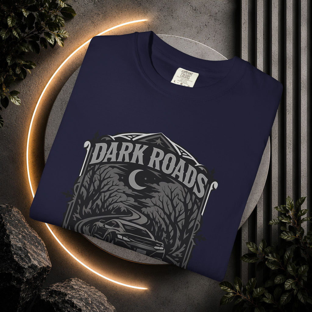Dark Roads Call Me Home T-Shirt — Vintage Night Drive Graphic Tee