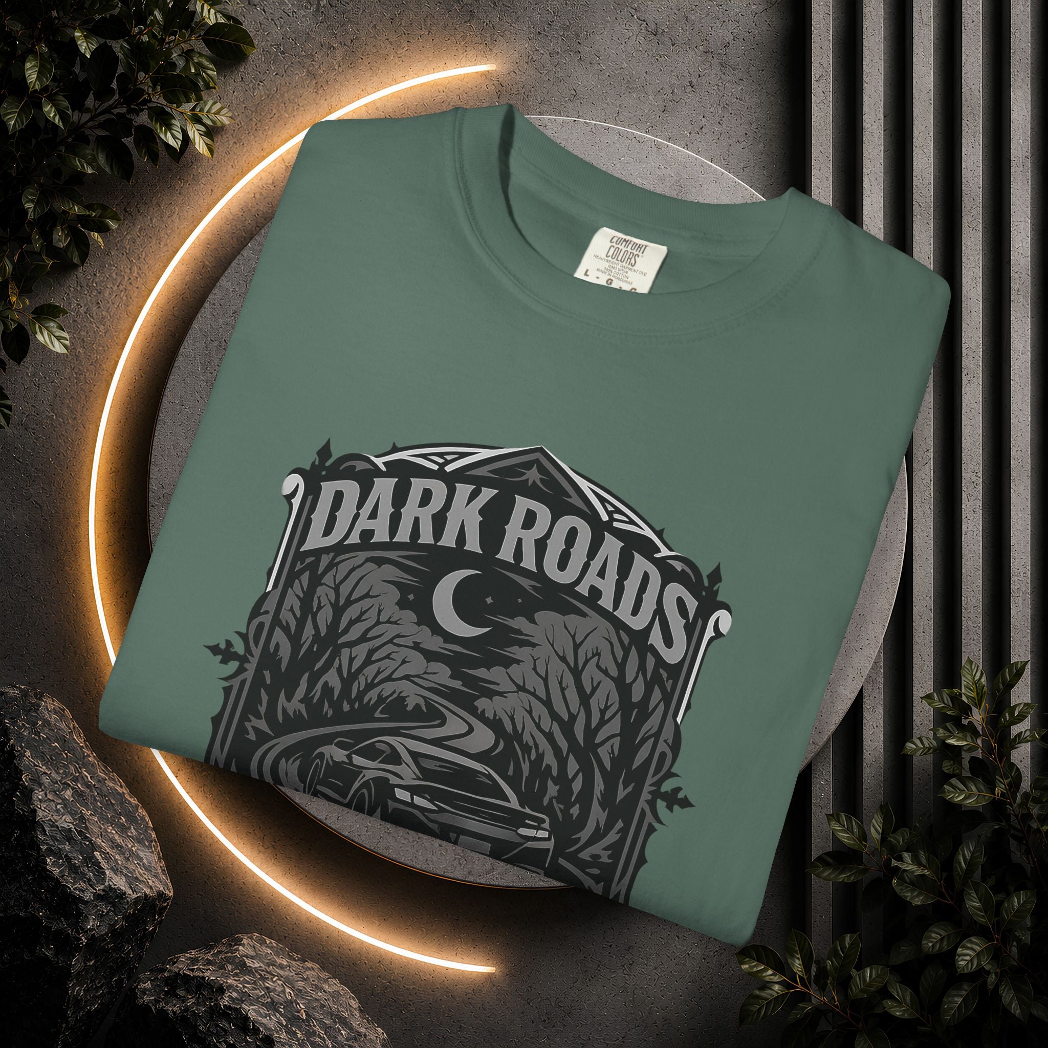 Dark Roads Call Me Home T-Shirt — Vintage Night Drive Graphic Tee