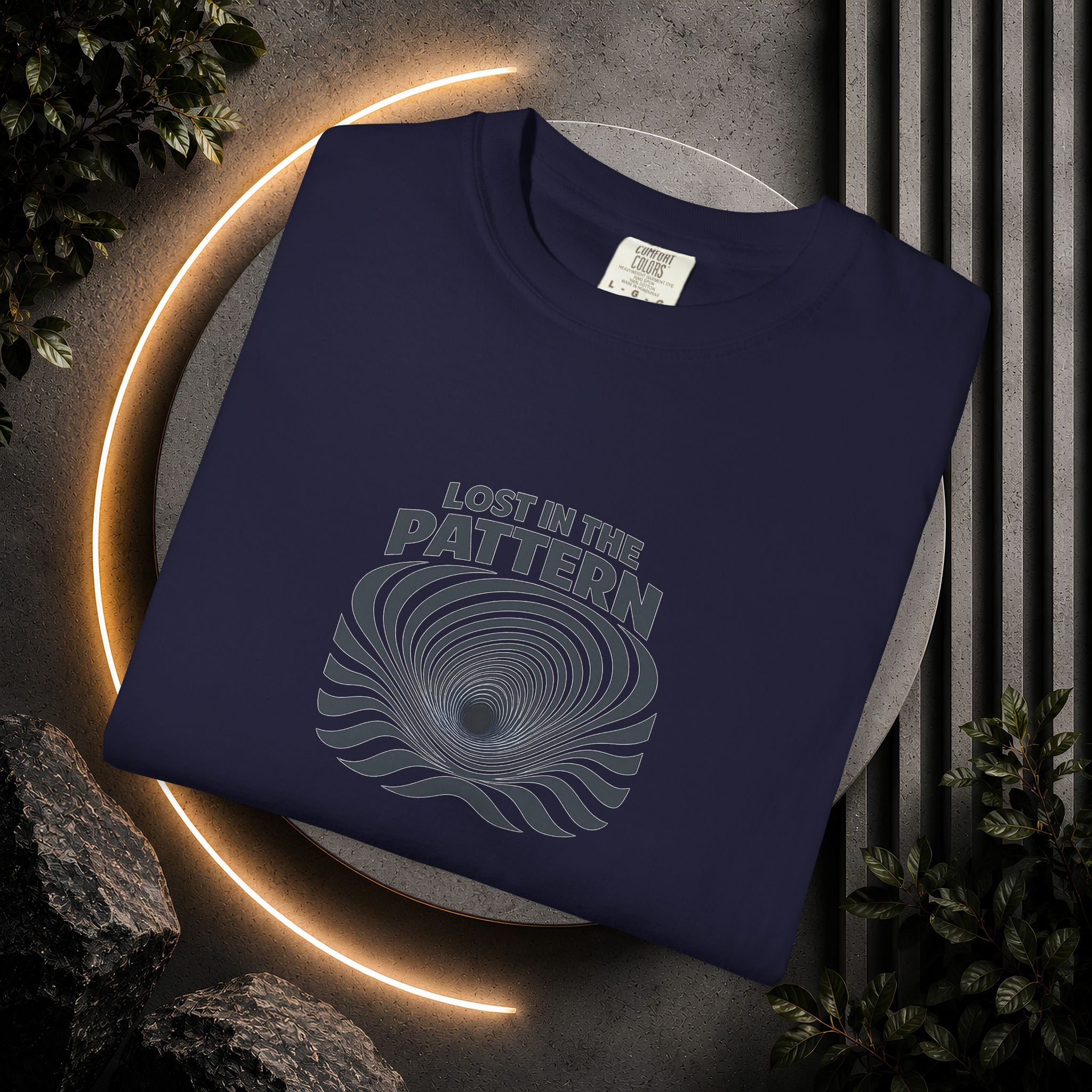 Lost in the Pattern T‑Shirt — Optical Illusion Graphic Tee