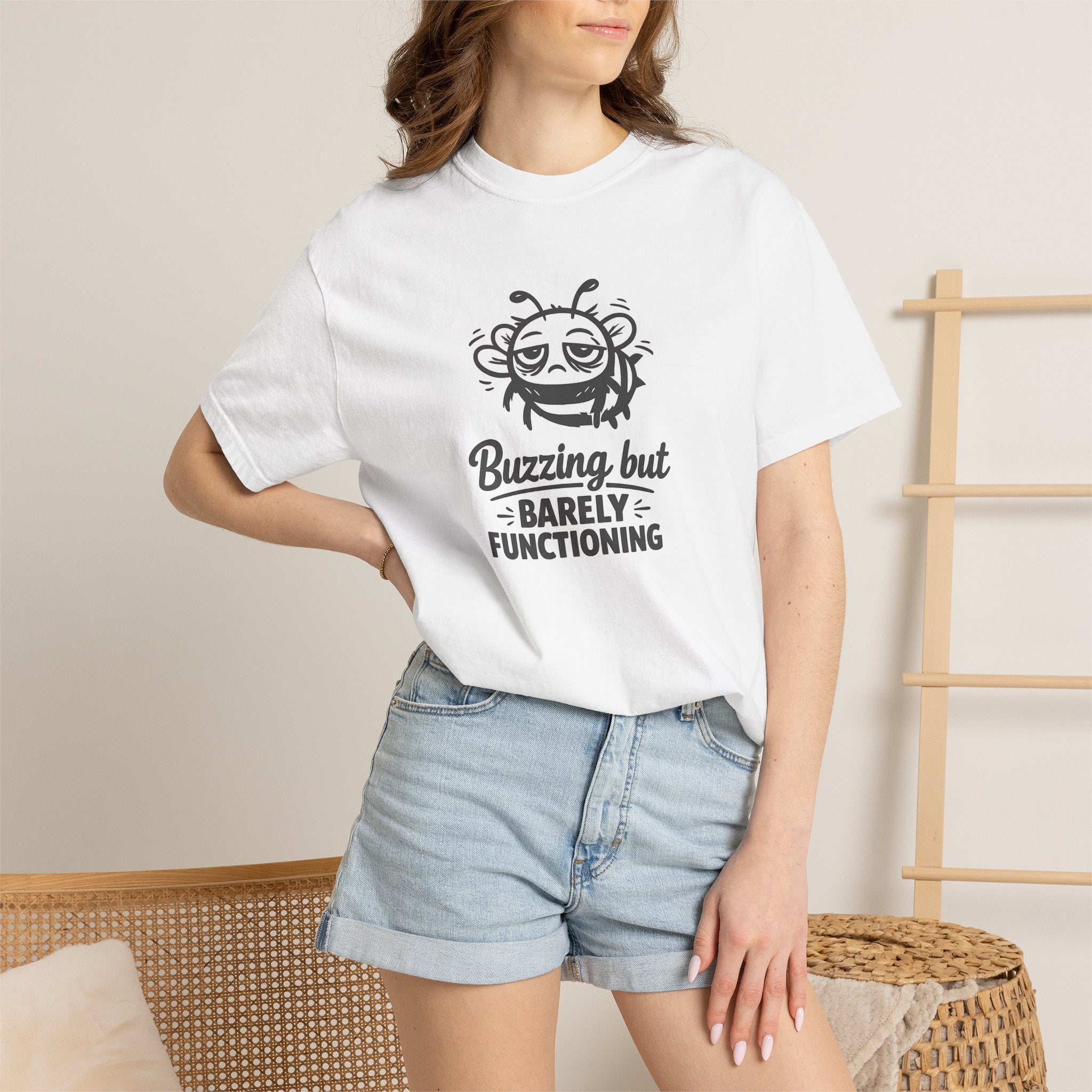 Buzzing But Barely Functioning T-Shirt — Funny Bee Graphic Tee