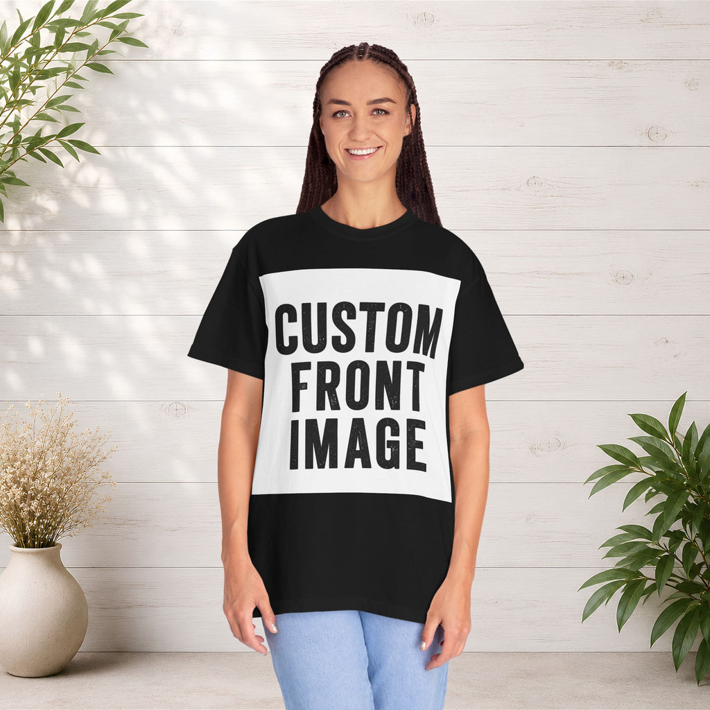 Custom Square Image Front T-Shirt - Add Your Own Image
