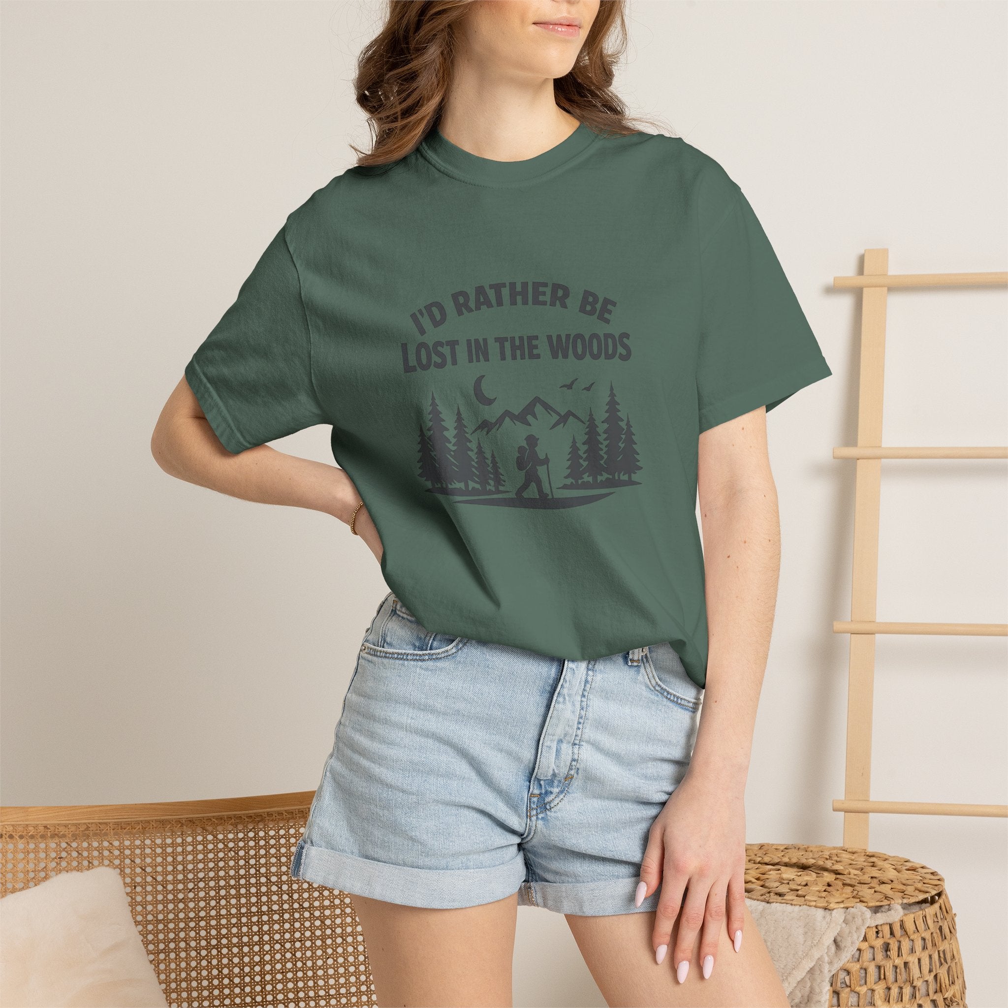 I'd Rather Be Lost In The Woods T-Shirt — Hiking Nature Graphic Tee