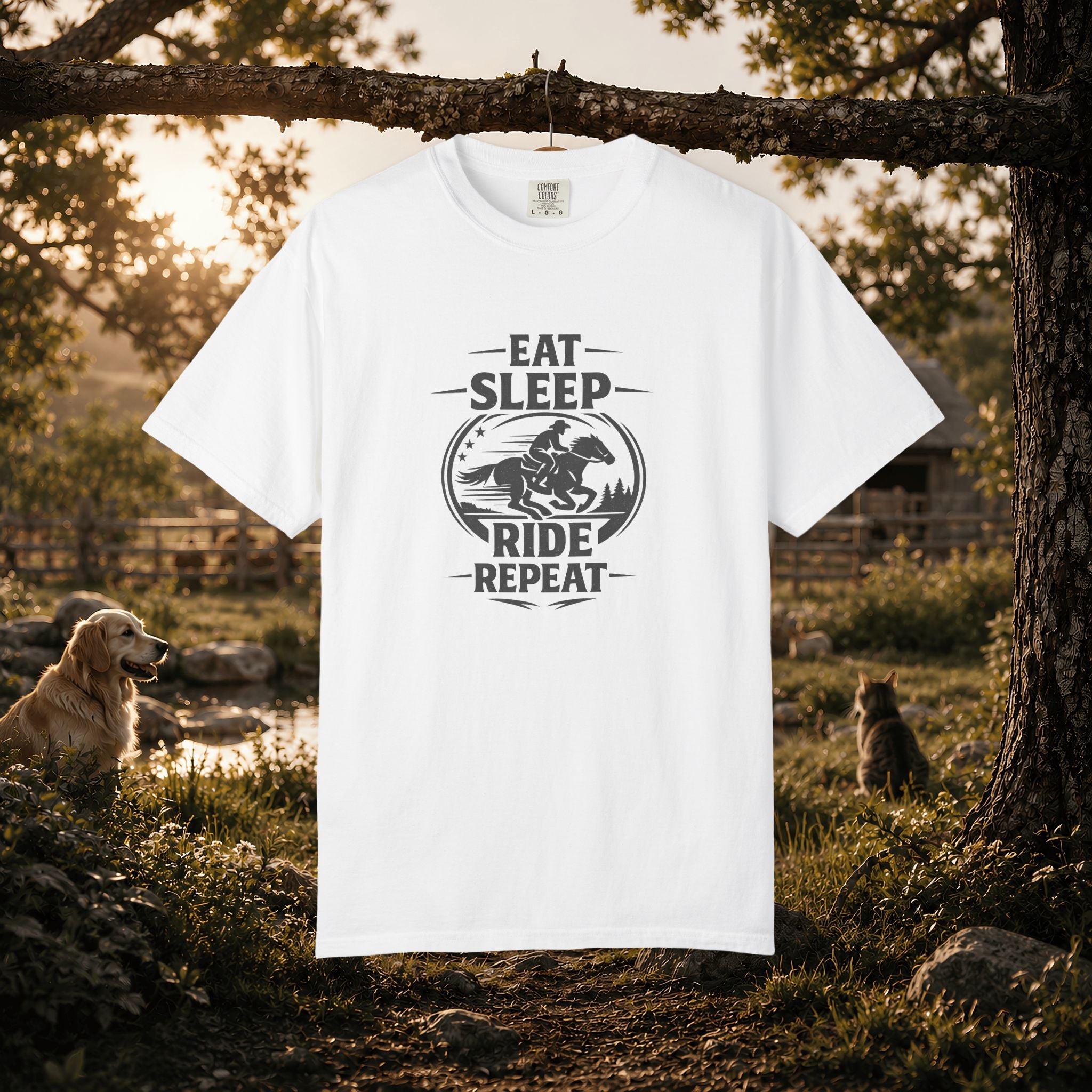 Eat Sleep Ride Repeat T-Shirt — Horse Rider Graphic Tee