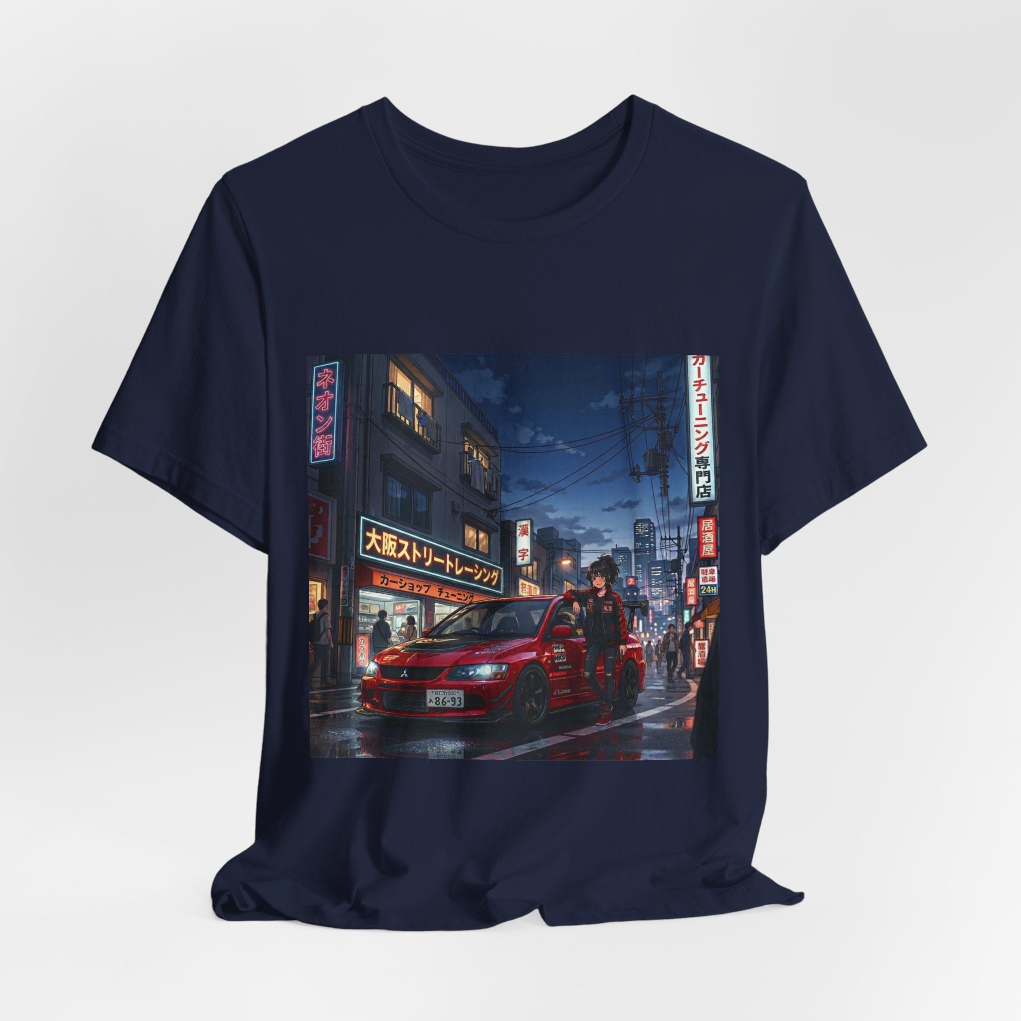 Evo Anime City Night Scene T-Shirt | Neon Skyline Streetwear