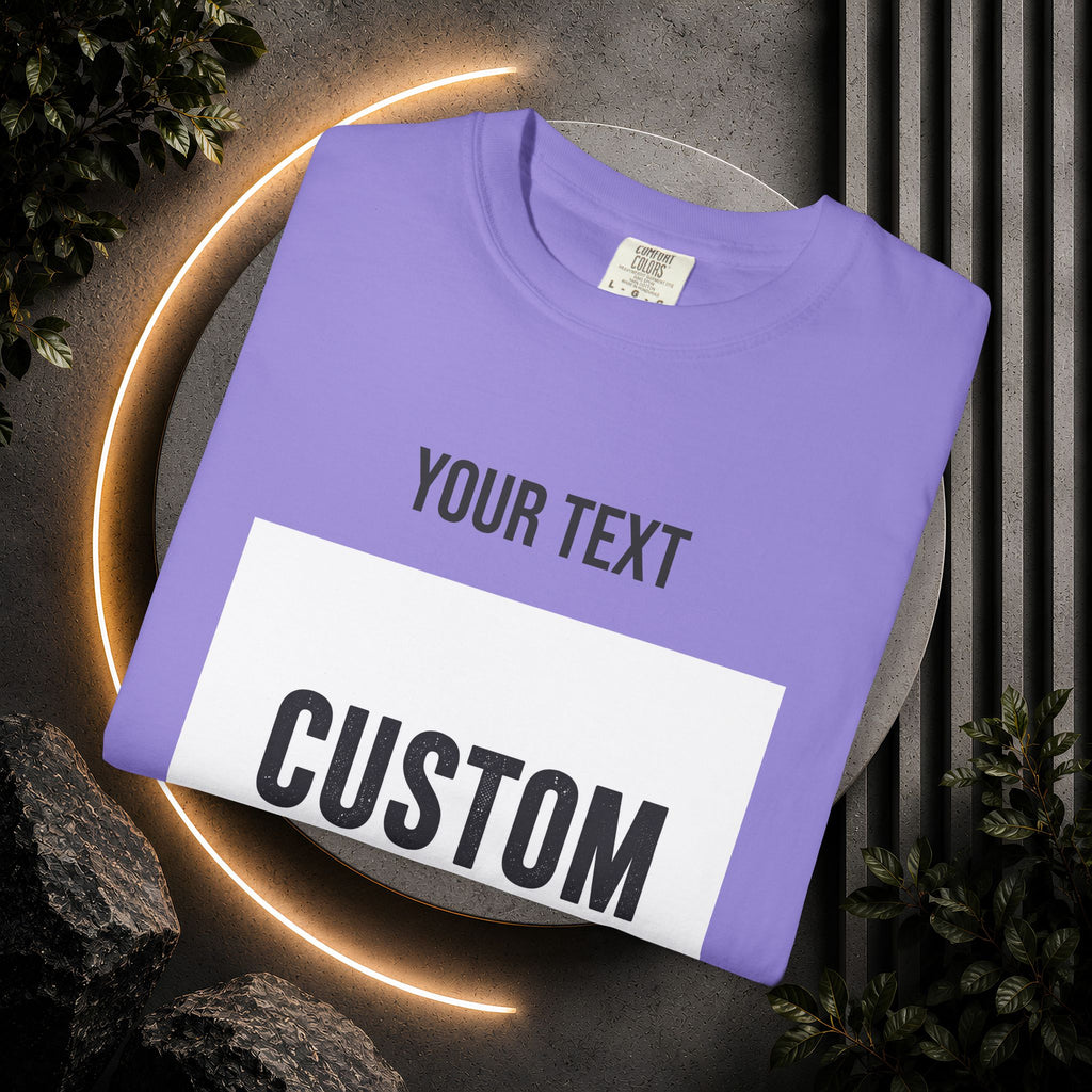 Custom Front Portrait Print T-Shirt — Personalized Text & Image Tee