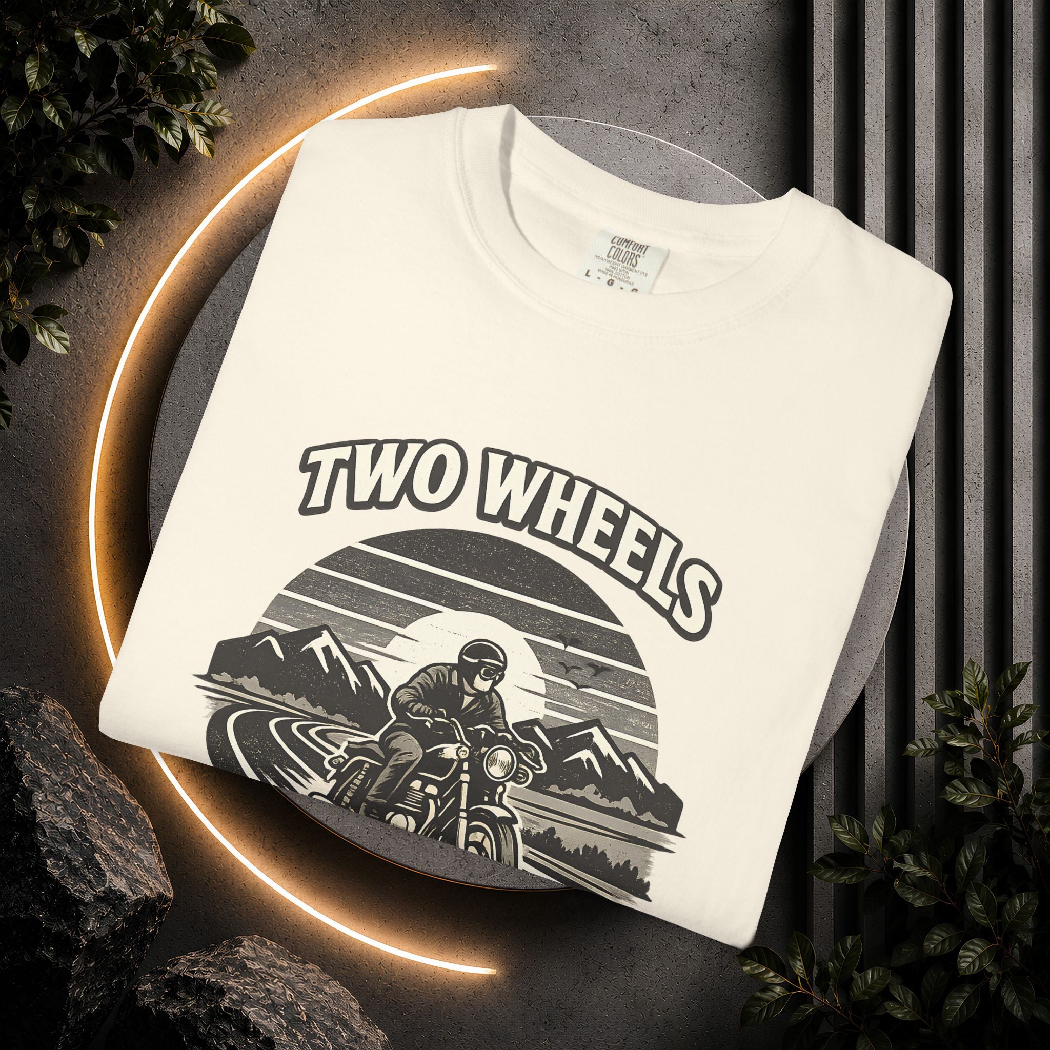 Motorcycle T-Shirt – "Two Wheels One Therapy" Rider Tee