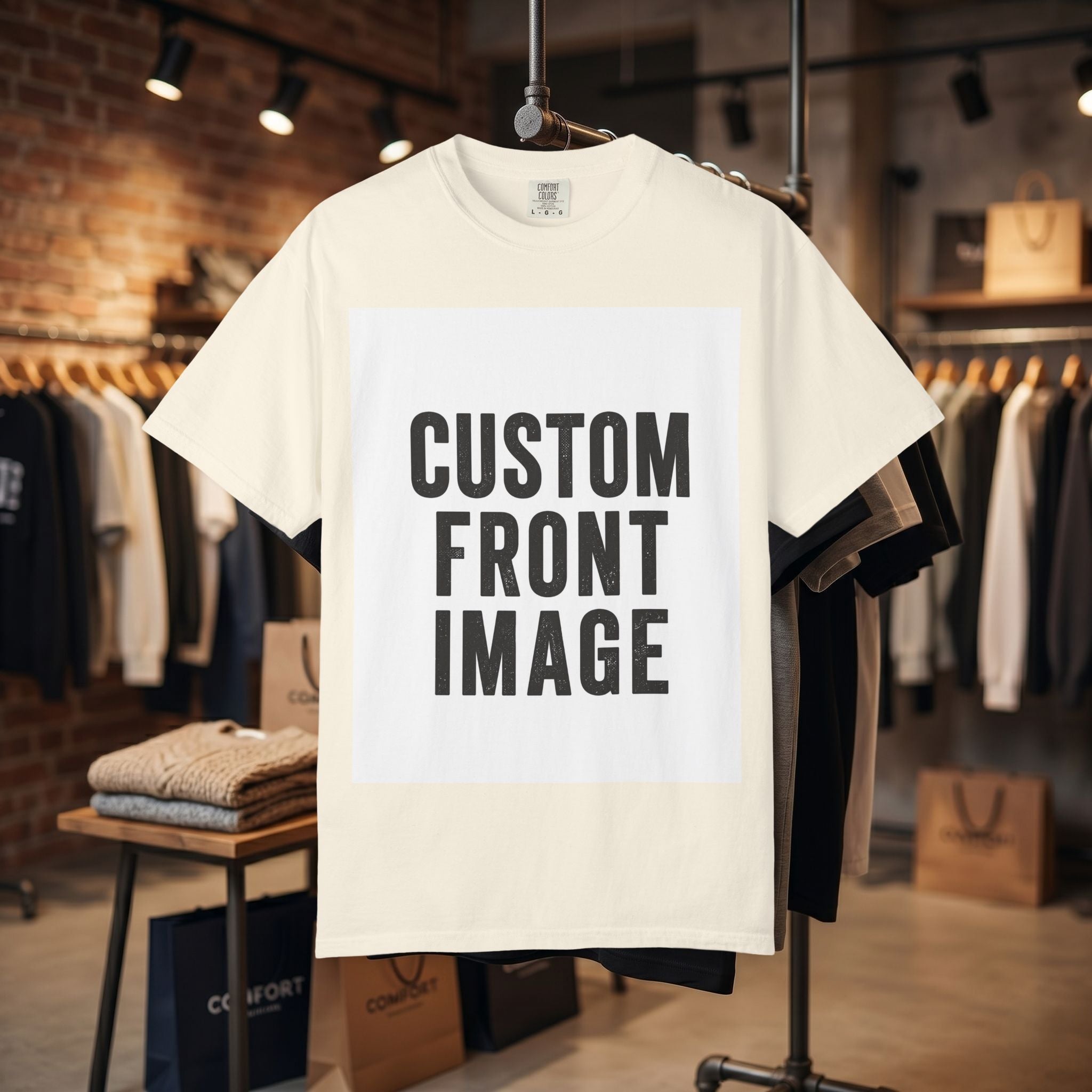 Custom Image Front T-Shirt - Add Your Own Image