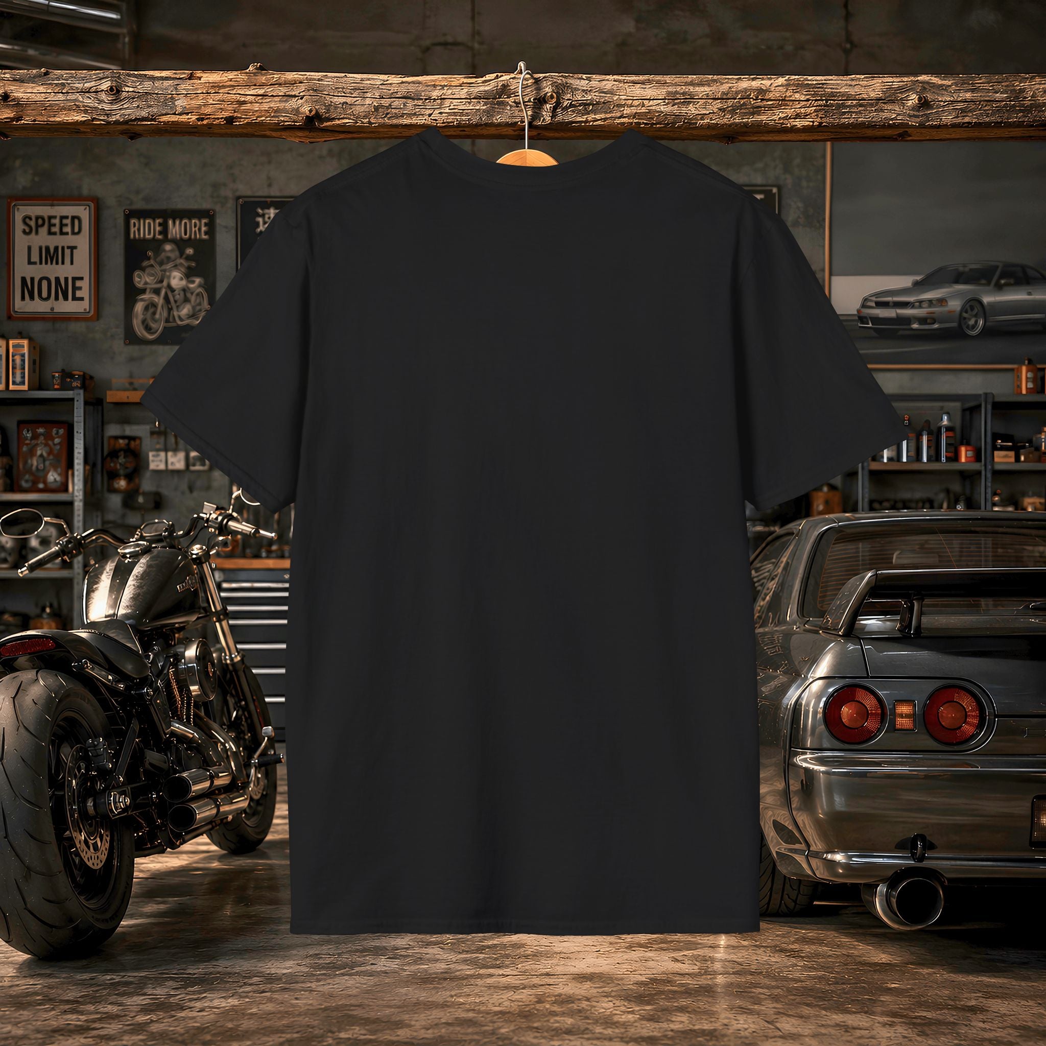 Retro Night Drive JDM car graphic T-Shirt | moonlit road illustration
