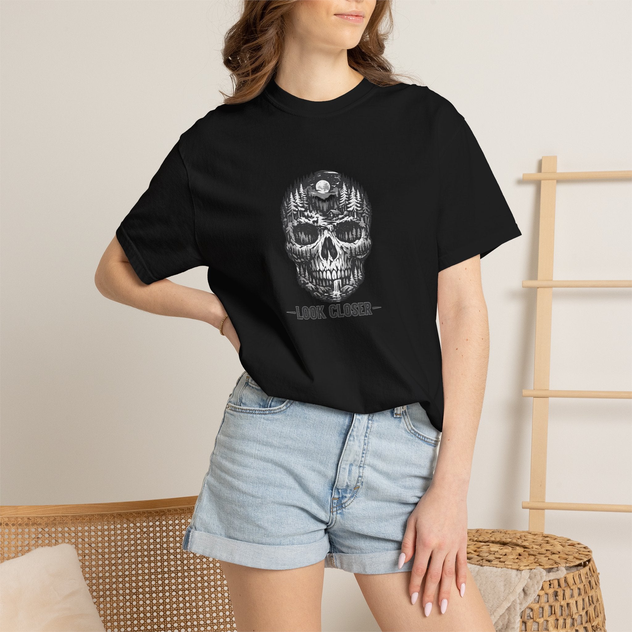 Skull Forest 'Look Closer' Graphic T-Shirt