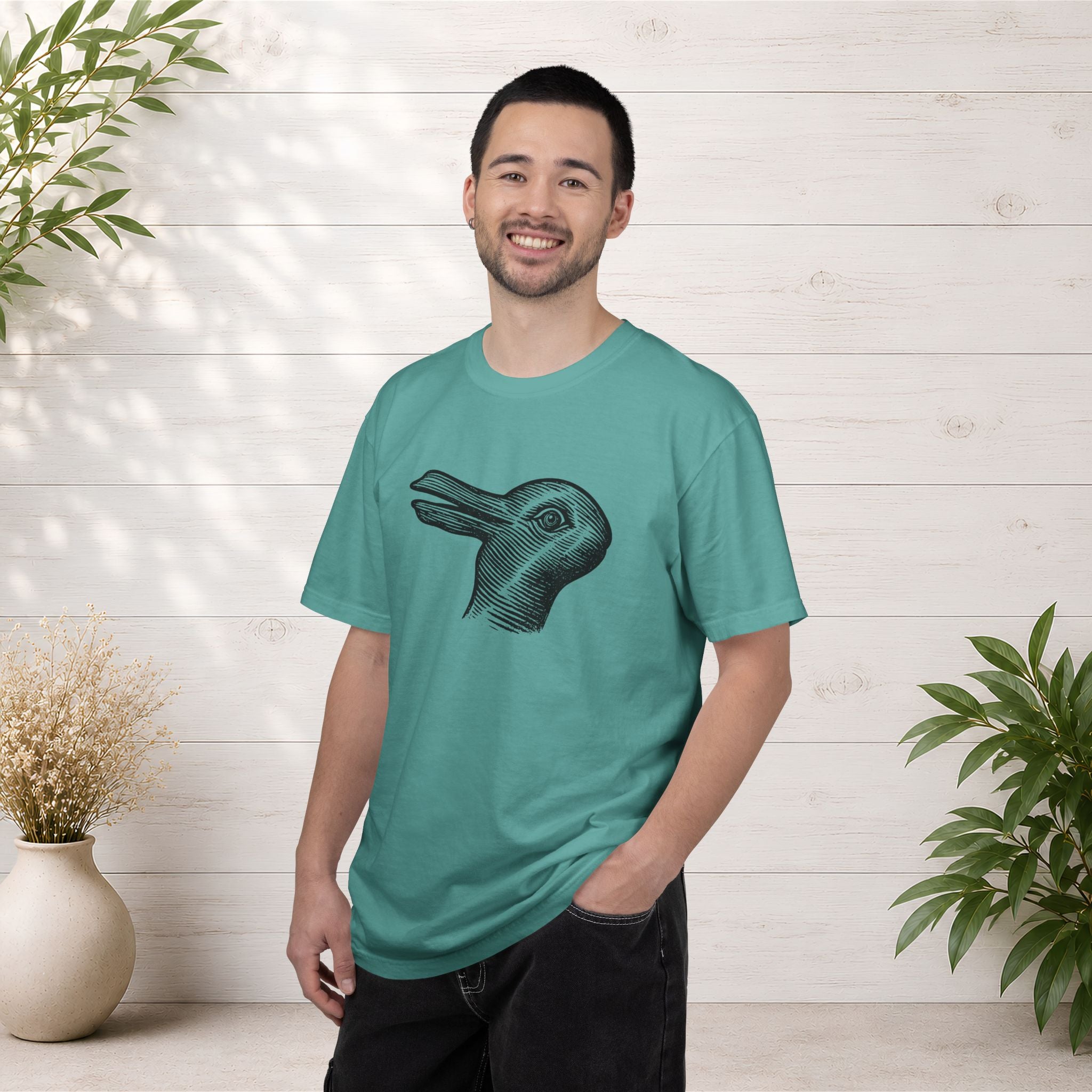 Vintage Optical Illusion Rabbit-Duck T-Shirt