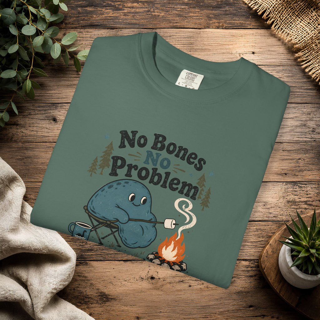 No Bones No Problem — Kinderhook Blob Campfire T-Shirt