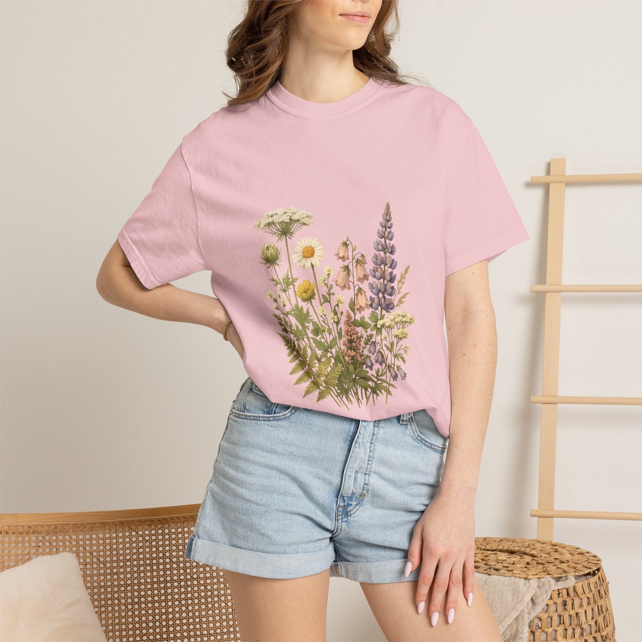 Wildflower Bouquet T-shirt | Botanical Meadow Floral Print
