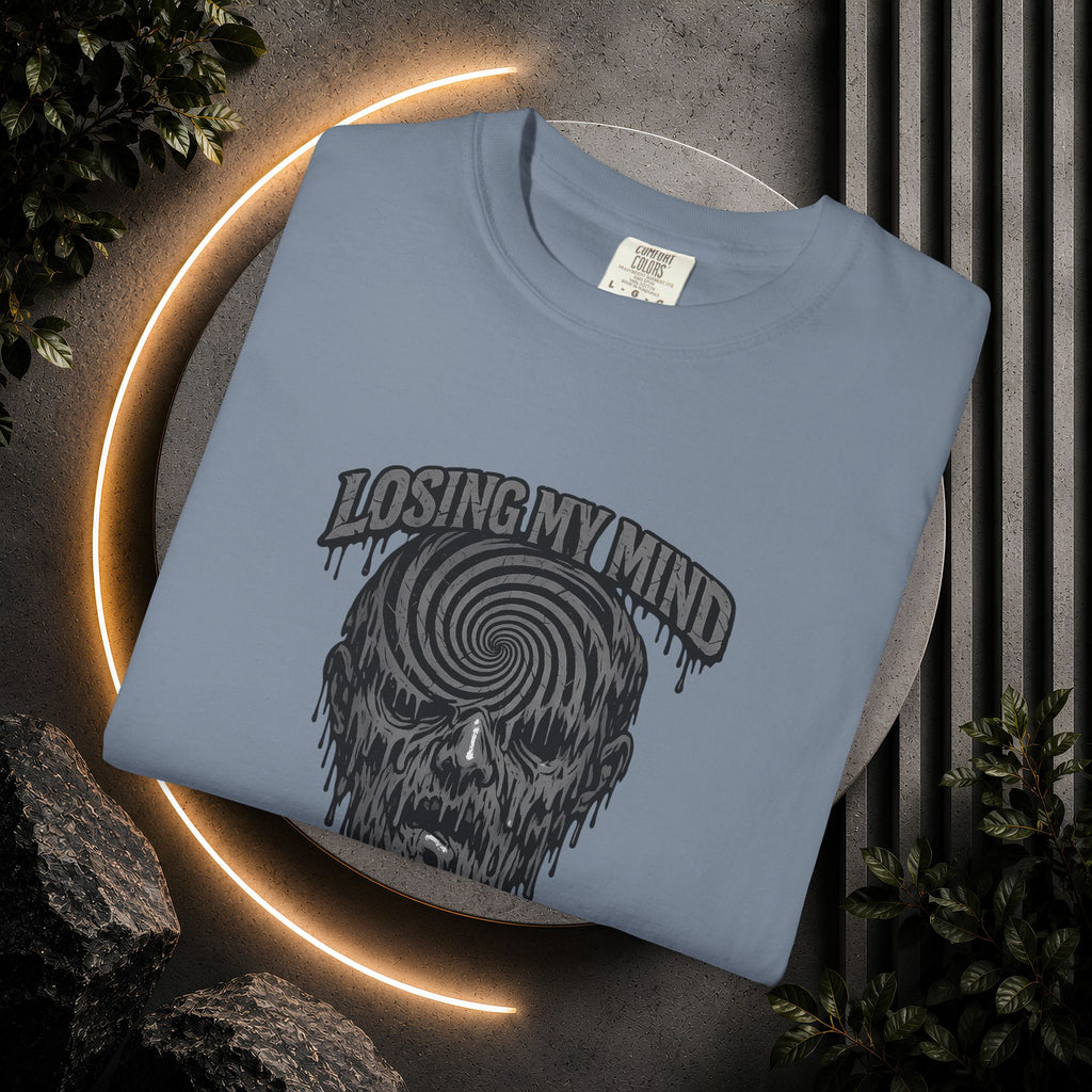 Losing My Mind Skull Tee — Psychedelic Spiral Graphic T-Shirt
