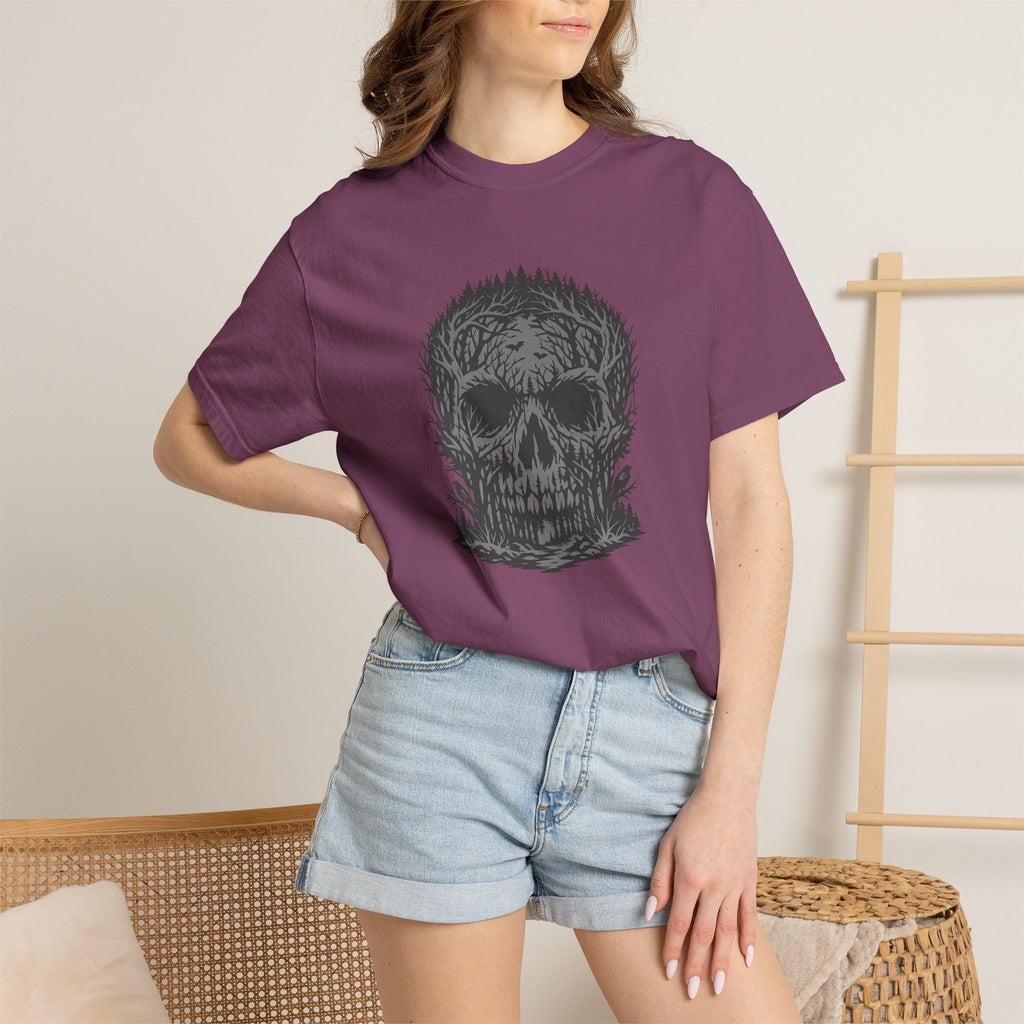 Skull Forest T-Shirt — Grunge Skull Graphic Tee