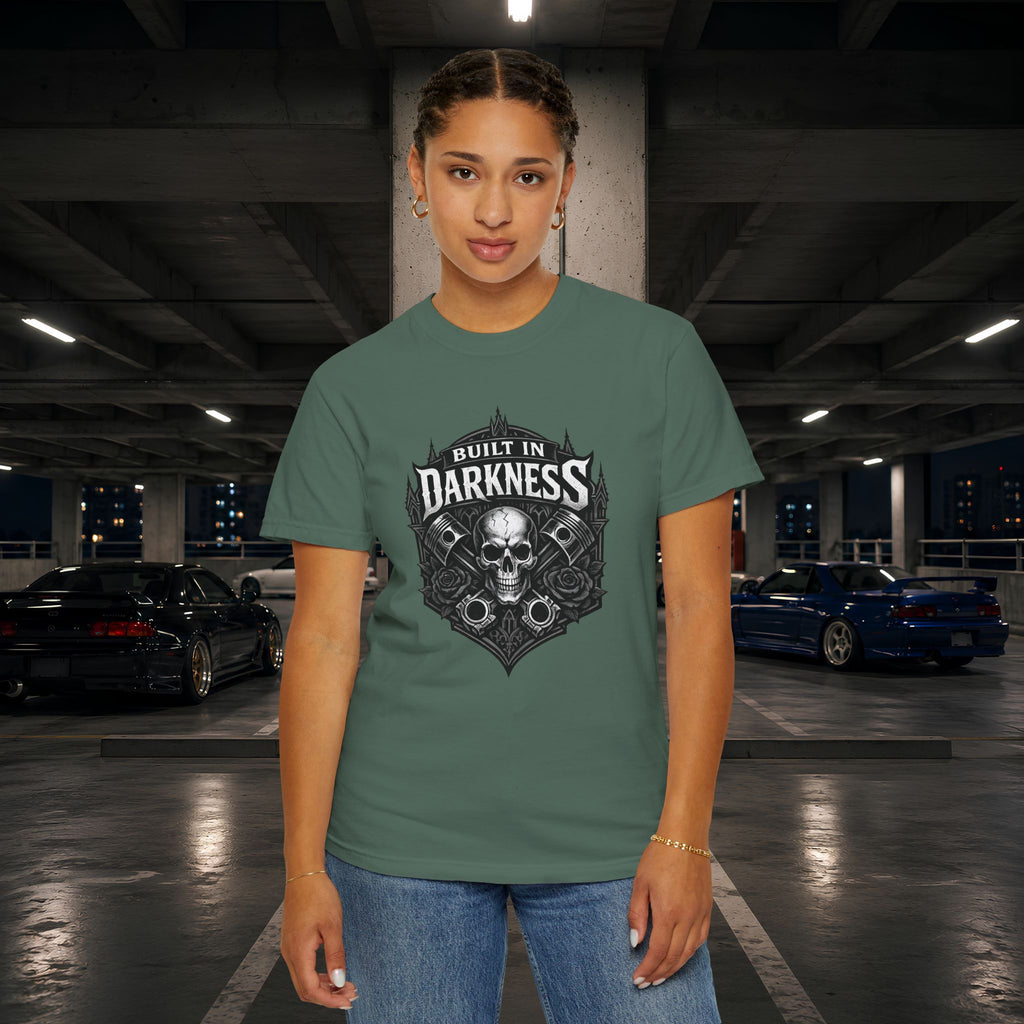 Built in Darkness Skull & Pistons T-Shirt