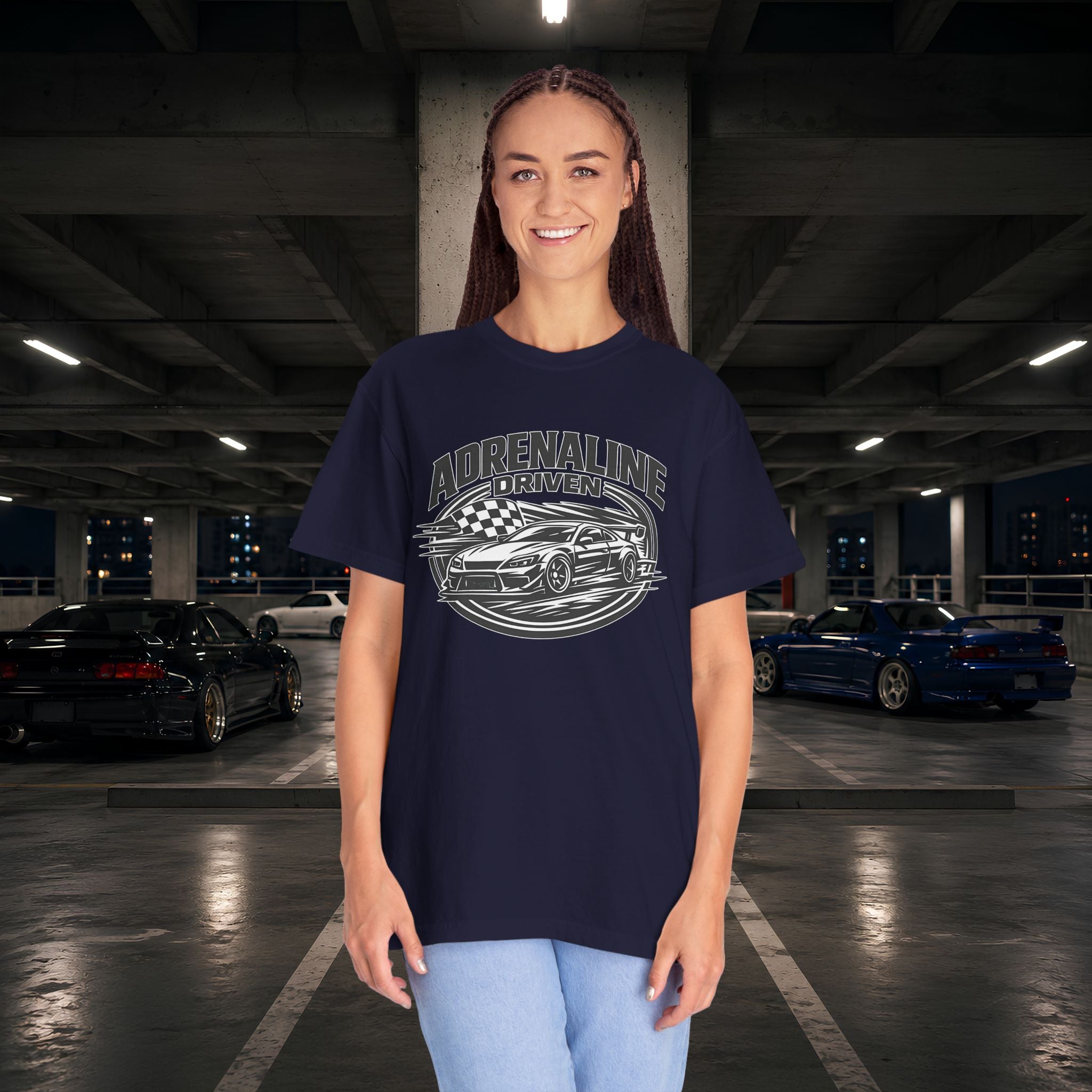 Adrenaline Driven Racing Tee — Street Race Car Graphic T-Shirt