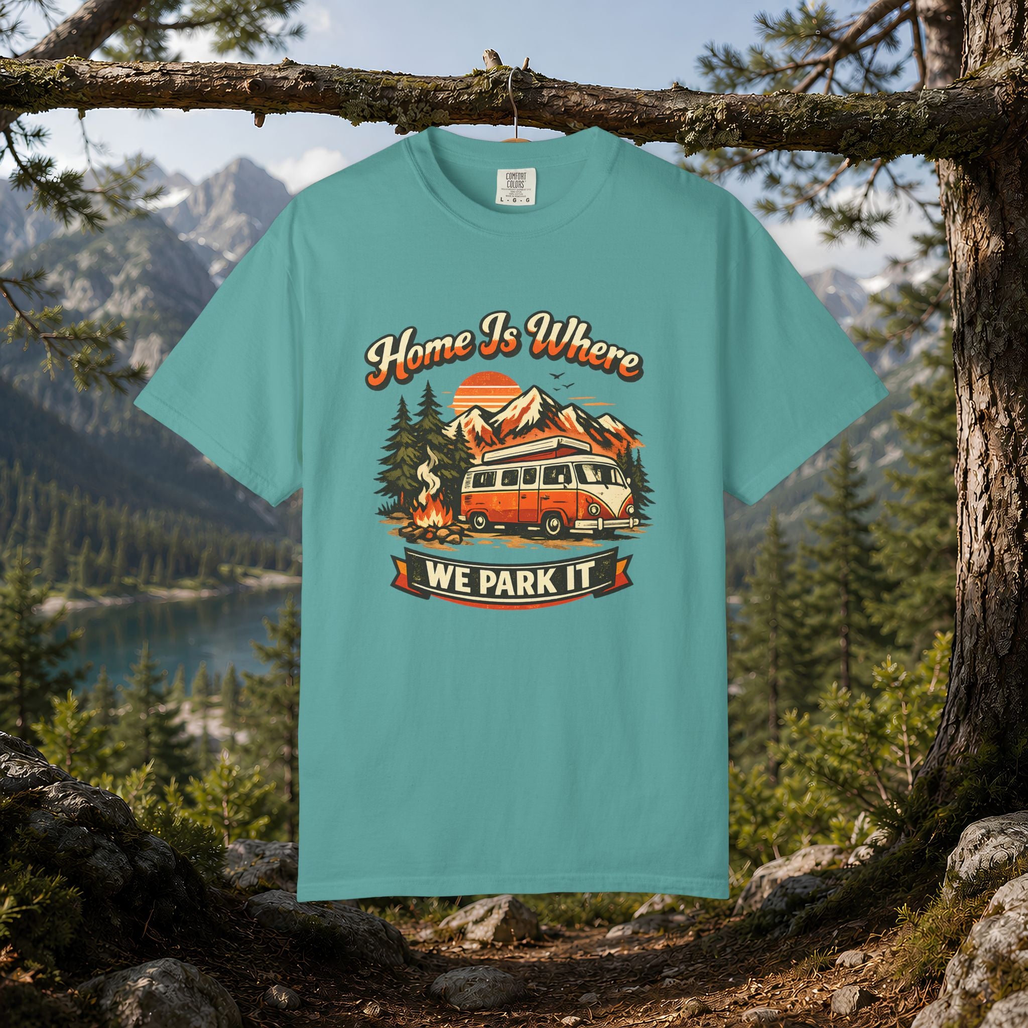 "Home Is Where We Park It" Camper Van Graphic Tee