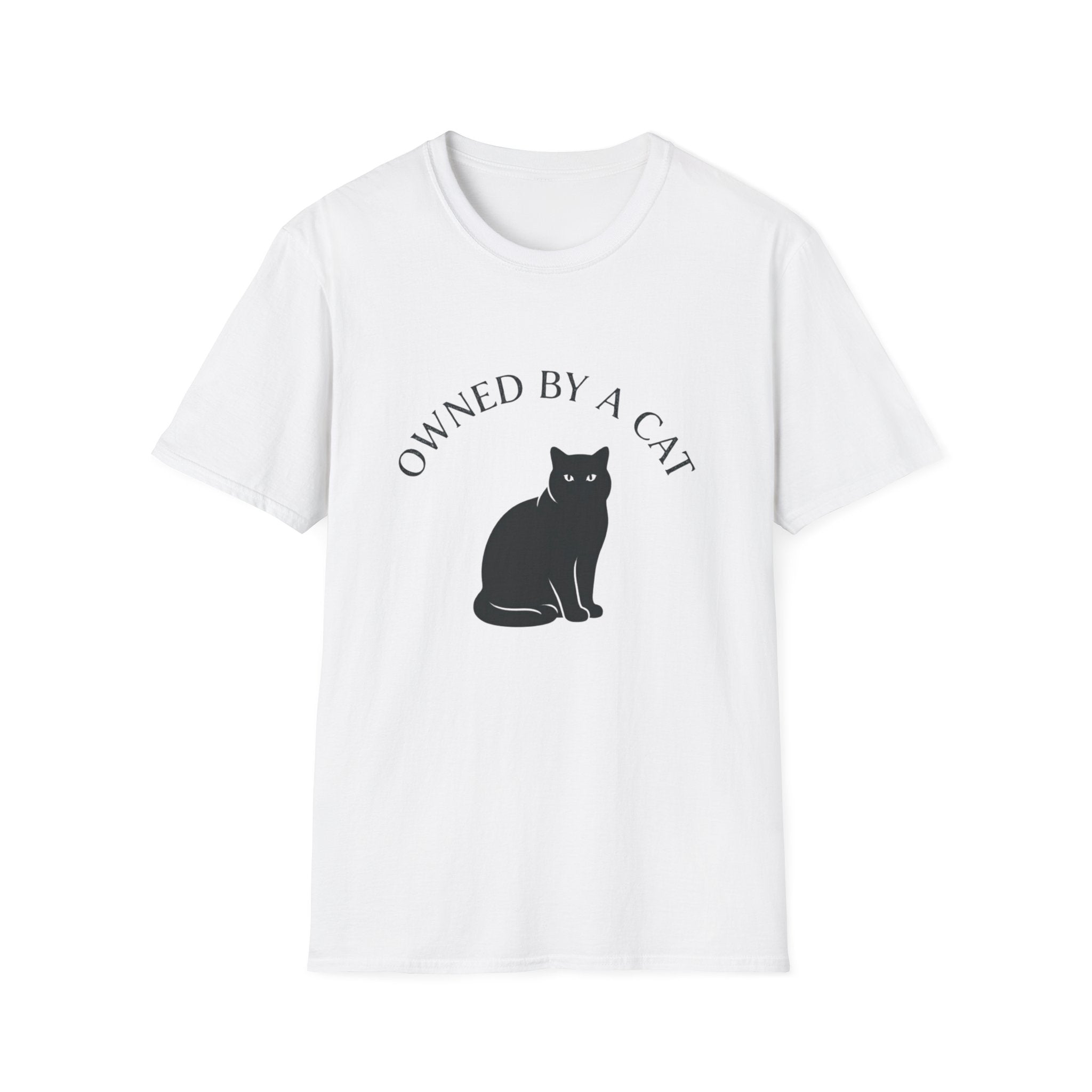 Owned By A Cat T-Shirt | Cat Silhouette Tee, Cat Lover Shirt