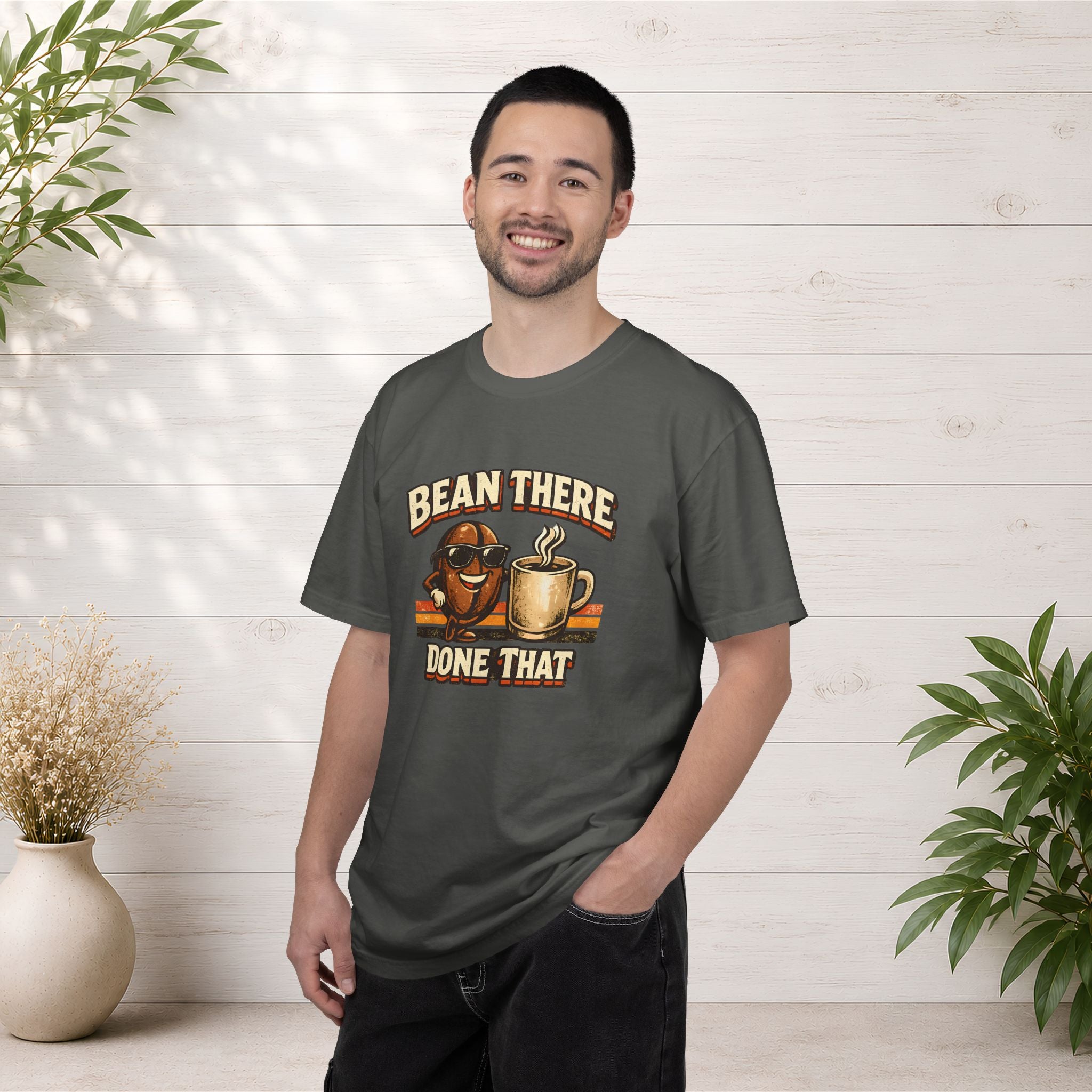 Coffee T-Shirt — "Bean There Done That" Retro Coffee Shirt