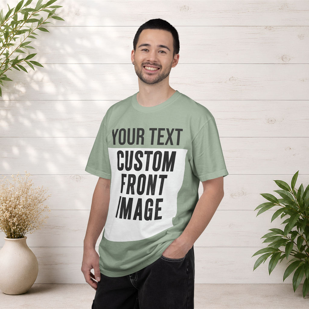 Custom Front Print T-Shirt — Personalized Text & Image Tee