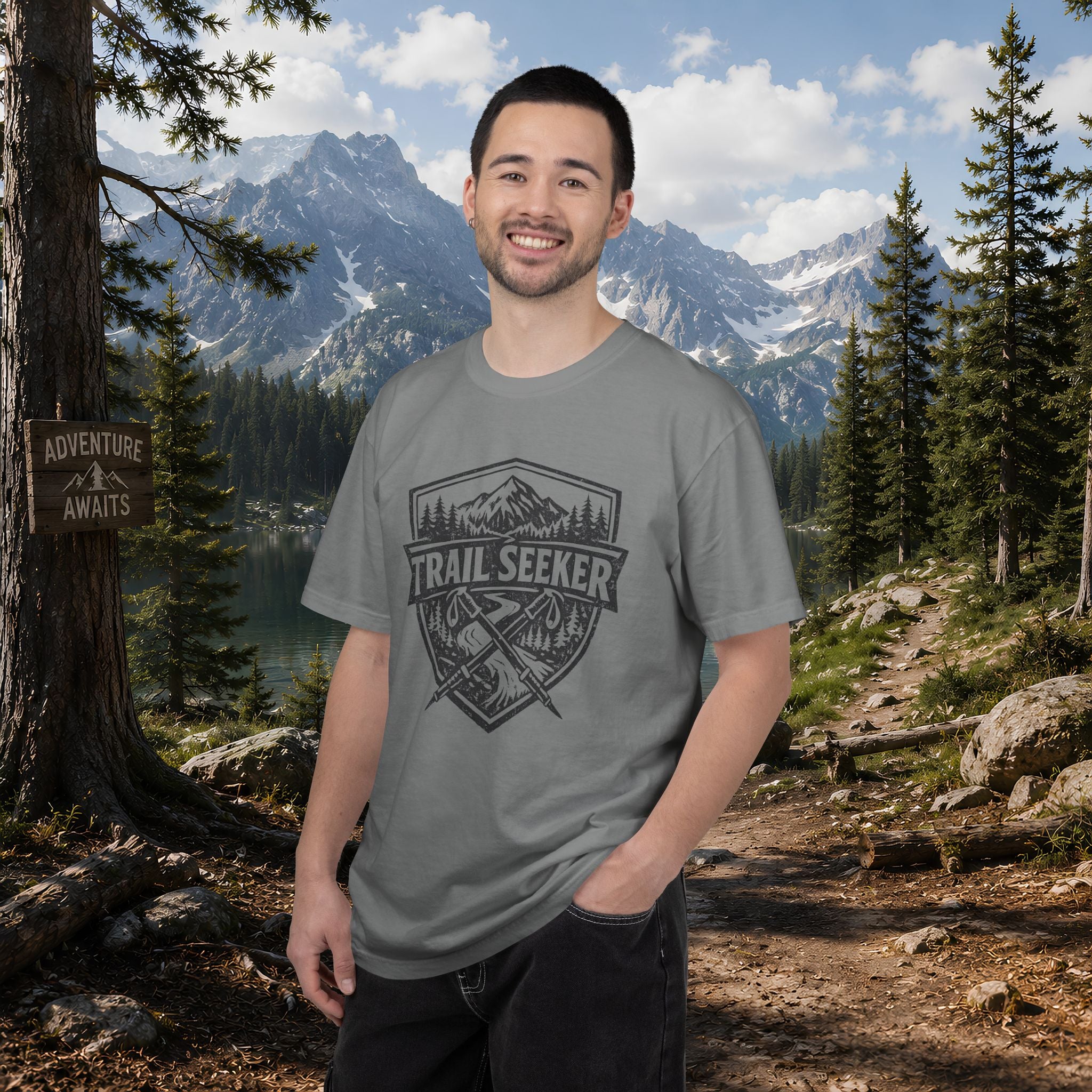 Trail Seeker T‑Shirt — Vintage Mountain Hiking Tee