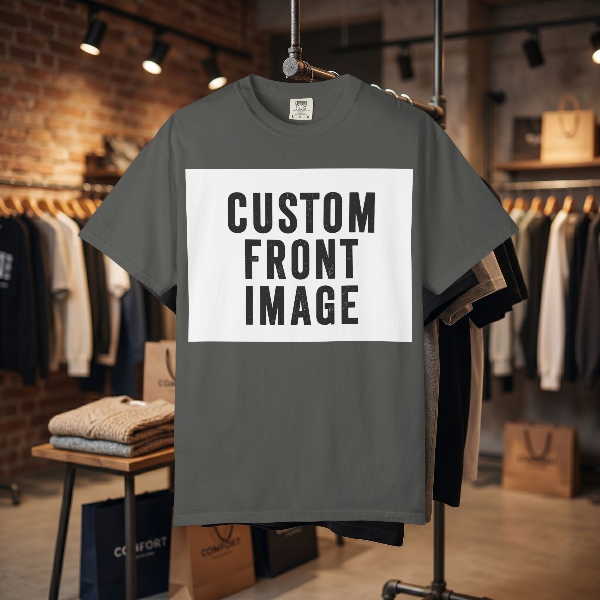 Custom Landscape Image Front T-Shirt - Add Your Own Image