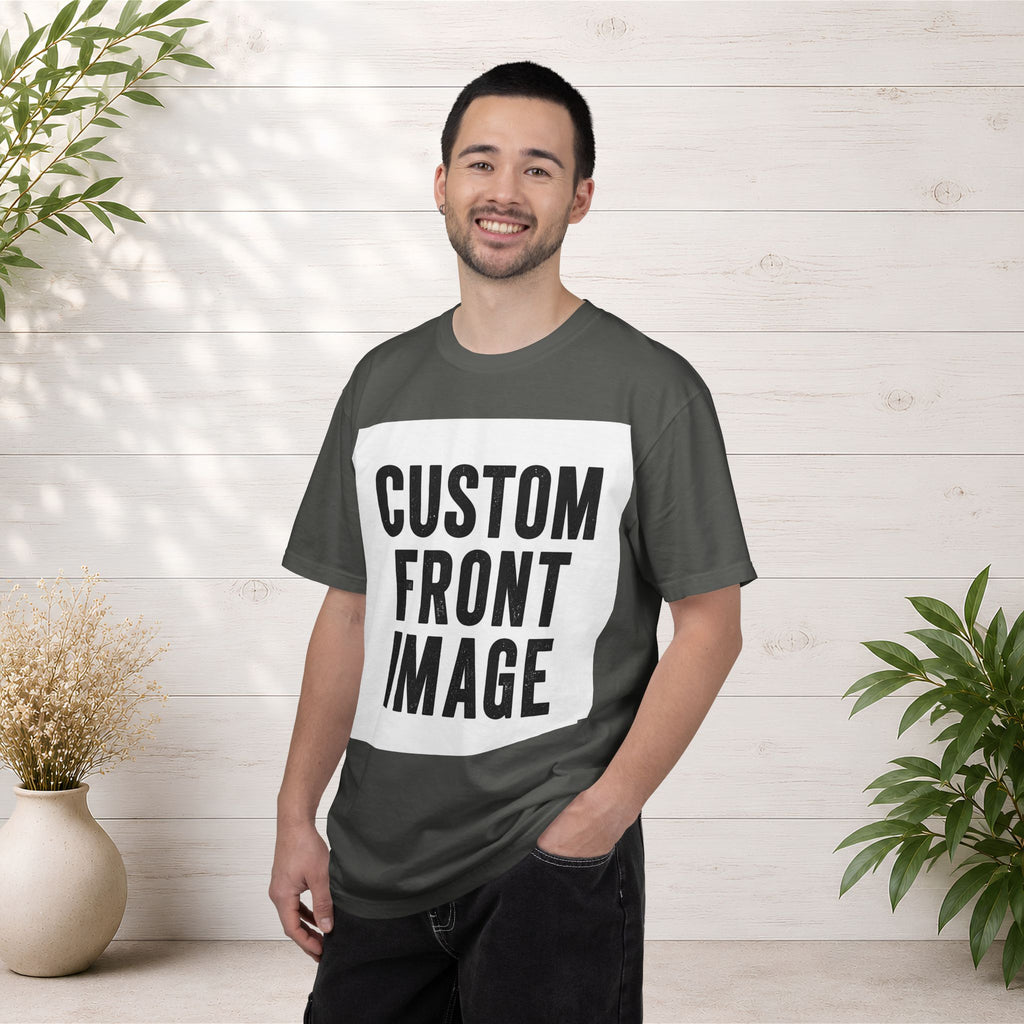 Custom Square Image Front T-Shirt - Add Your Own Image