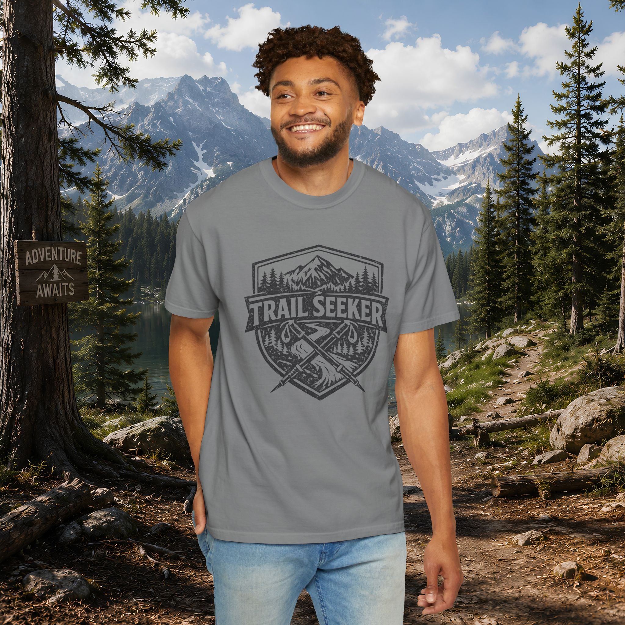 Trail Seeker T‑Shirt — Vintage Mountain Hiking Tee