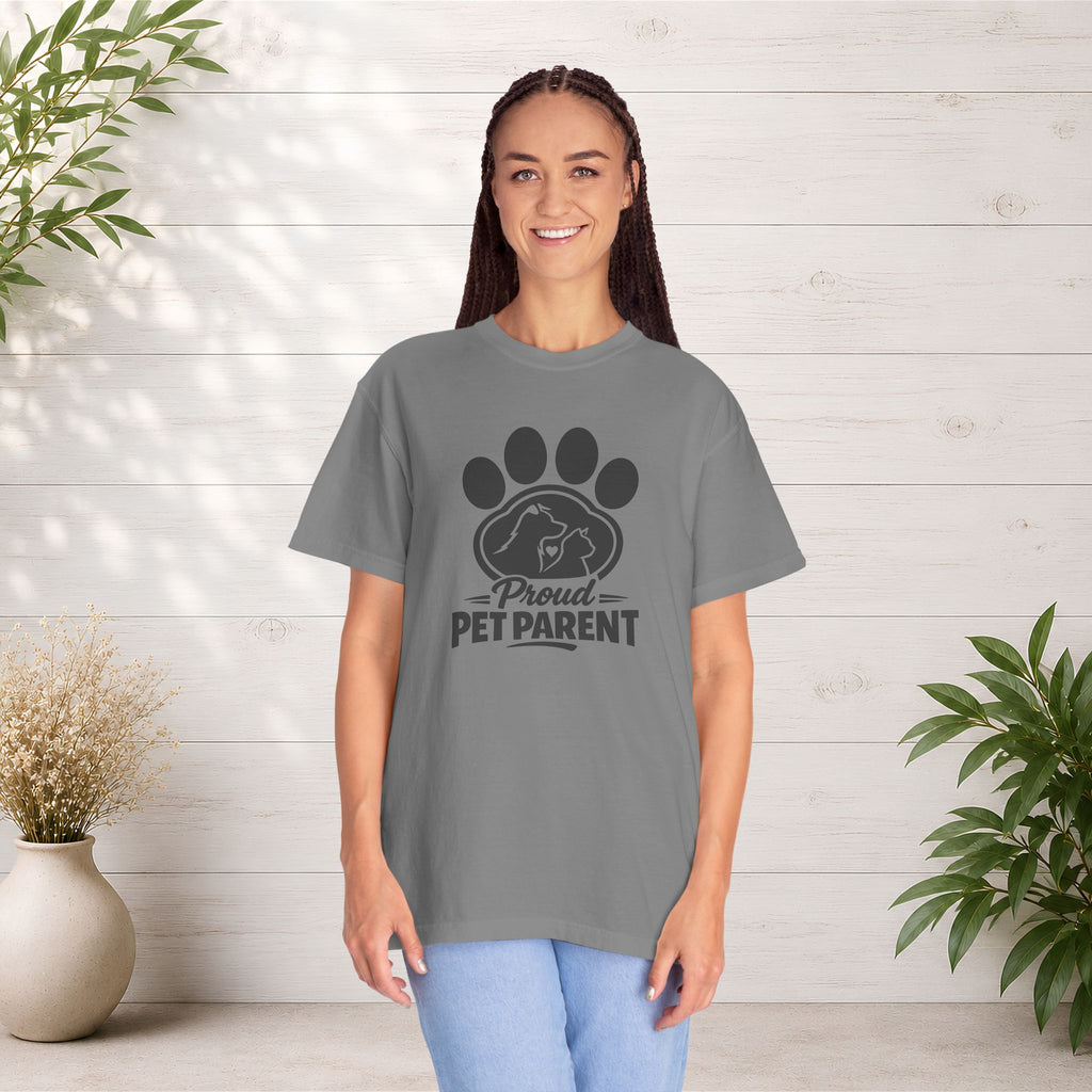 Proud Pet Parent T-Shirt — Paw Print Dog & Cat Shirt for Animal Lovers