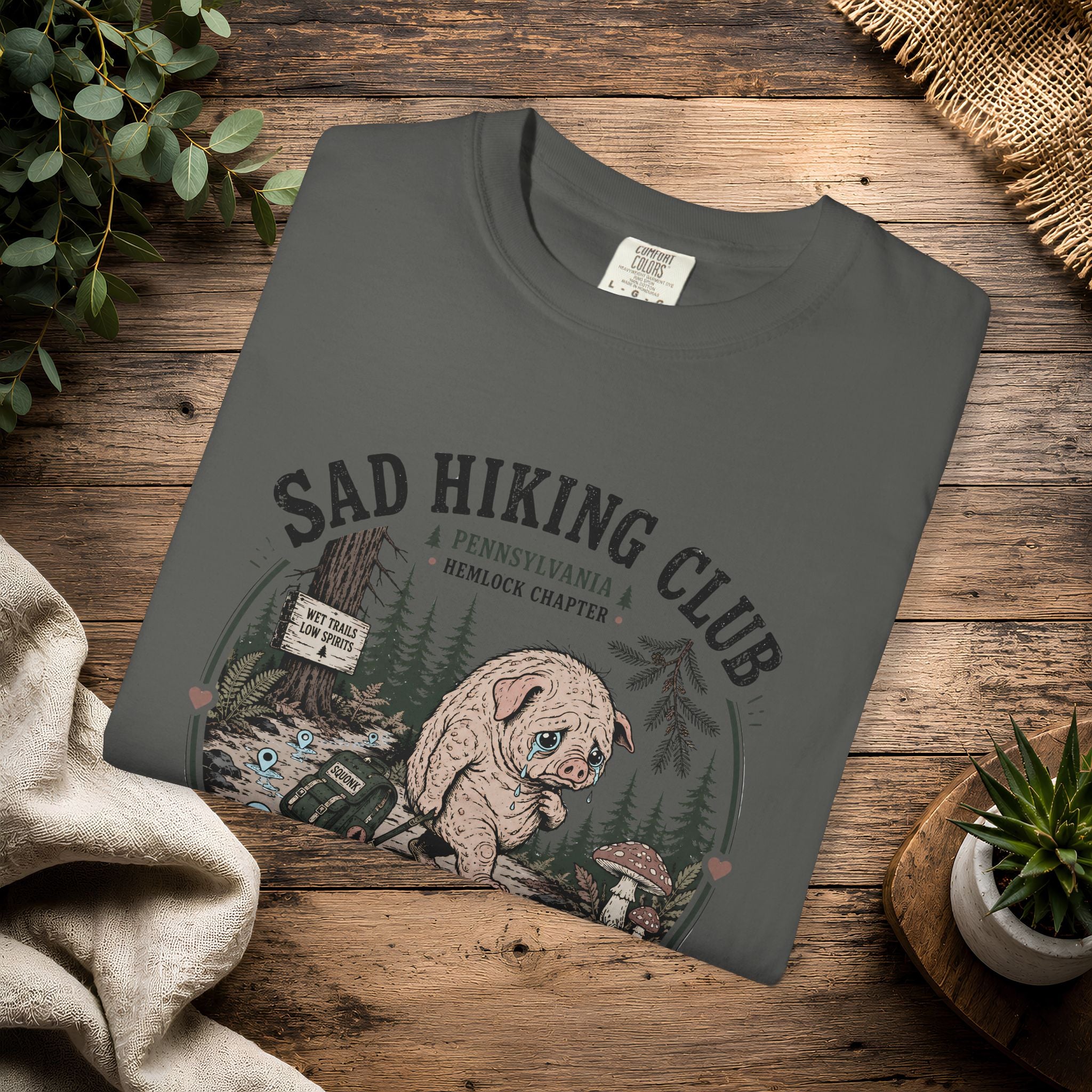 Squonk Sad Hiking Club T-Shirt — Vintage Mountain Camping Tee