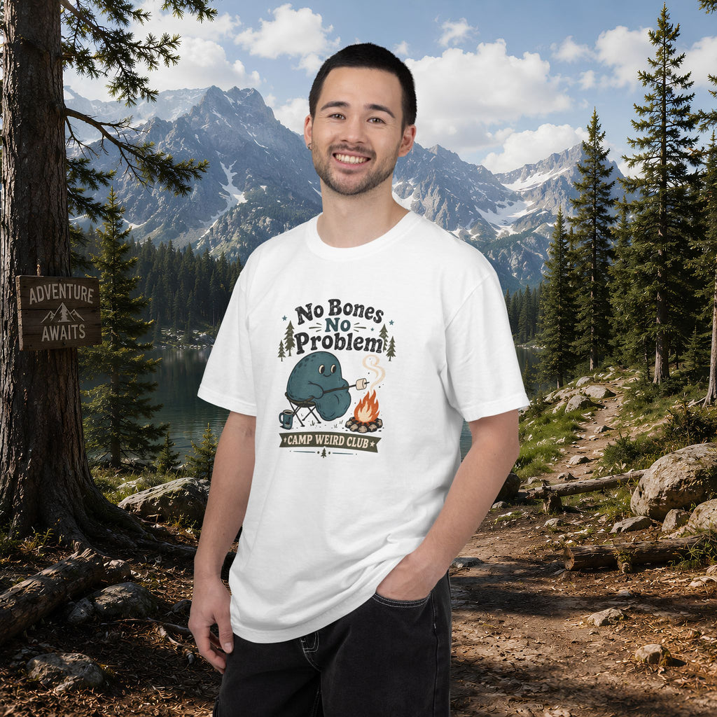 No Bones No Problem — Kinderhook Blob Campfire T-Shirt